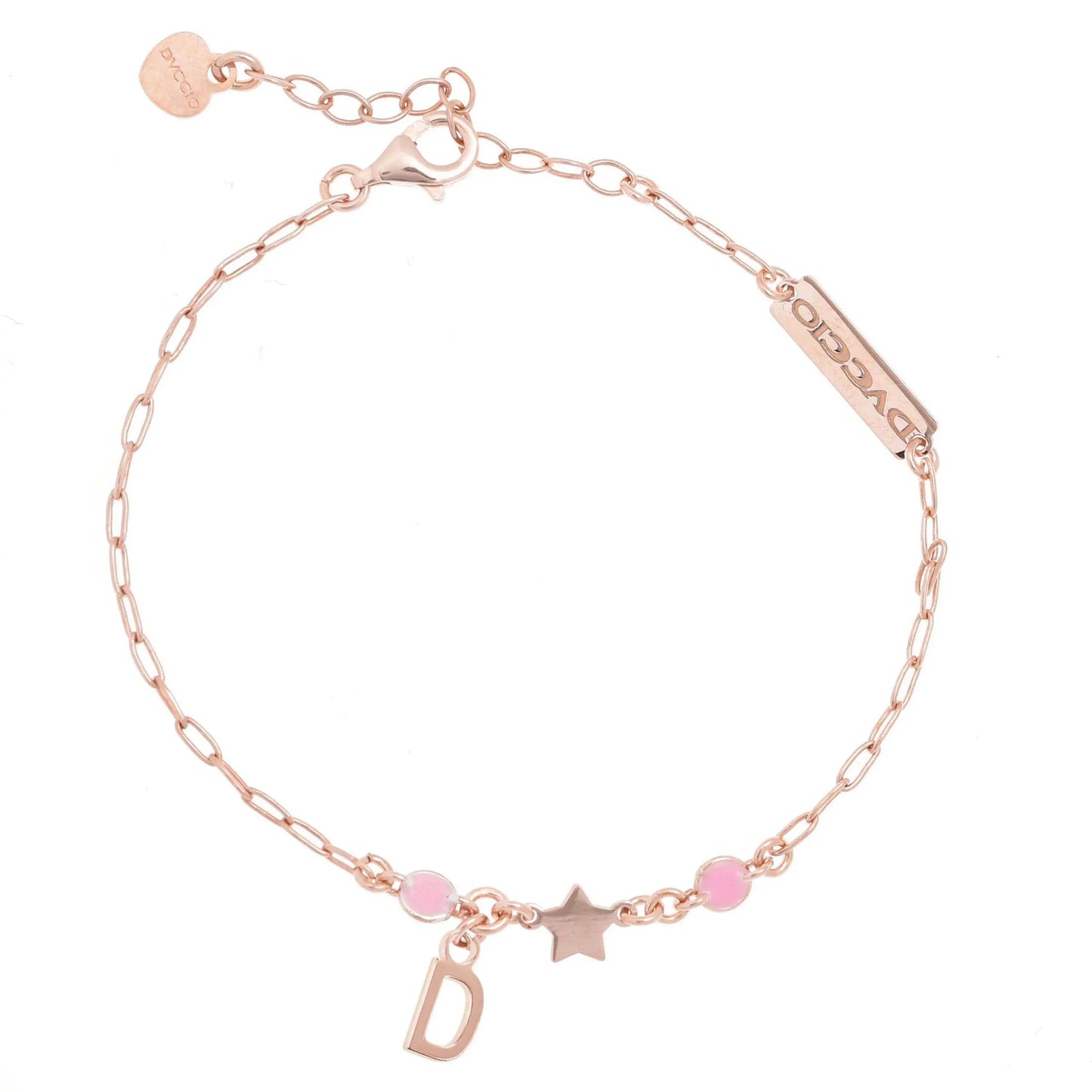 Bracciale stella in argento 925 rosa