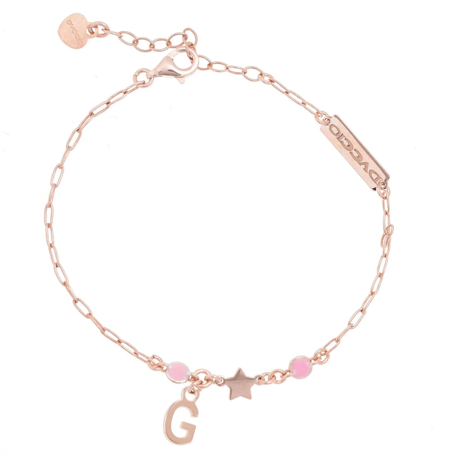 Bracciale stella in argento 925 rosa