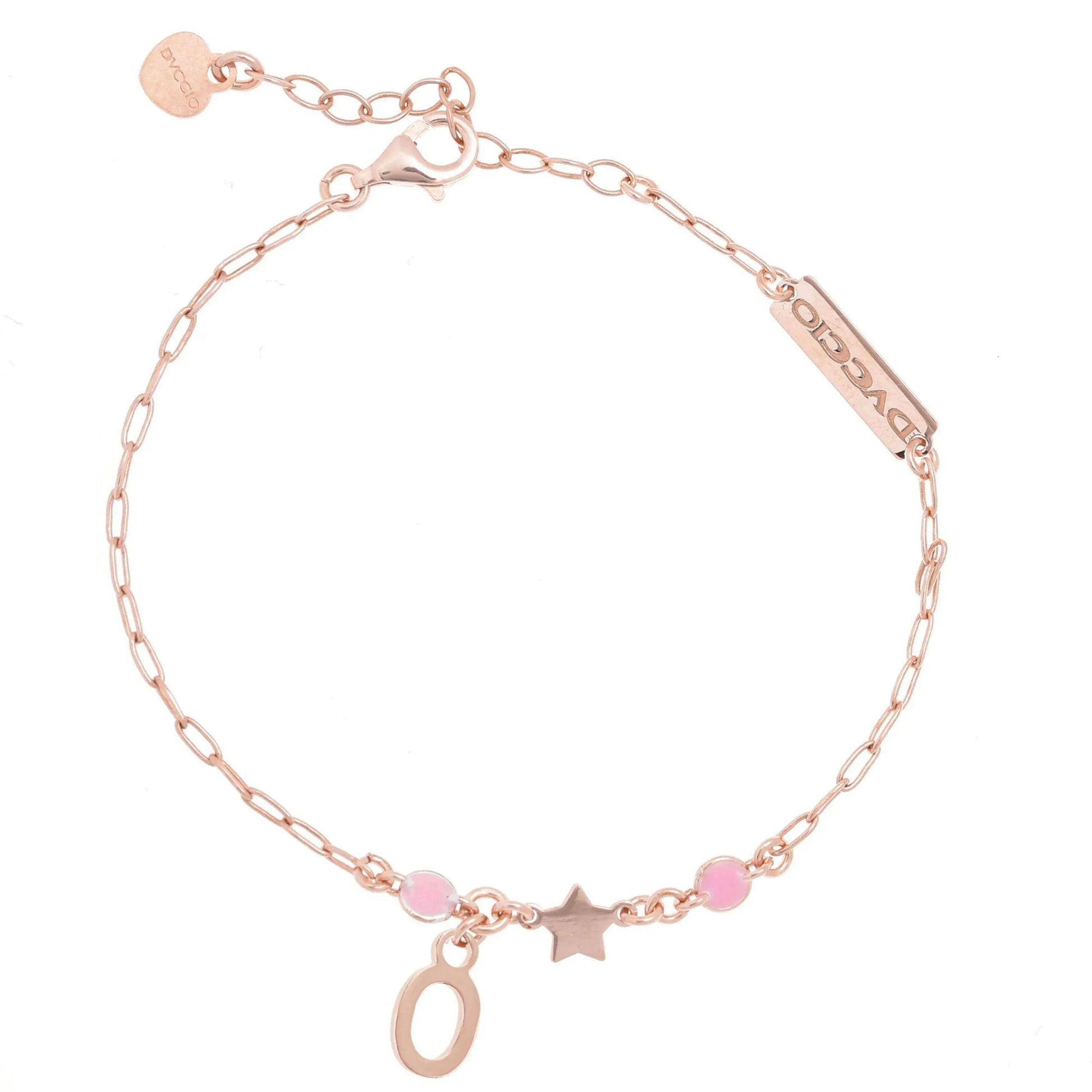 Bracciale stella in argento 925 rosa