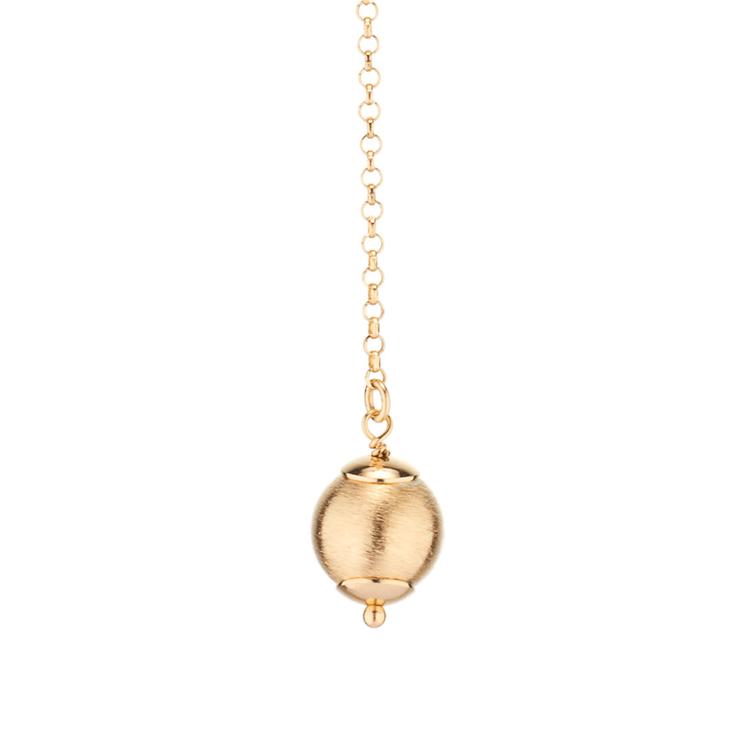 SABA Choker Necklace in 925 Silver Laminated with 24KT Gold and Pendant