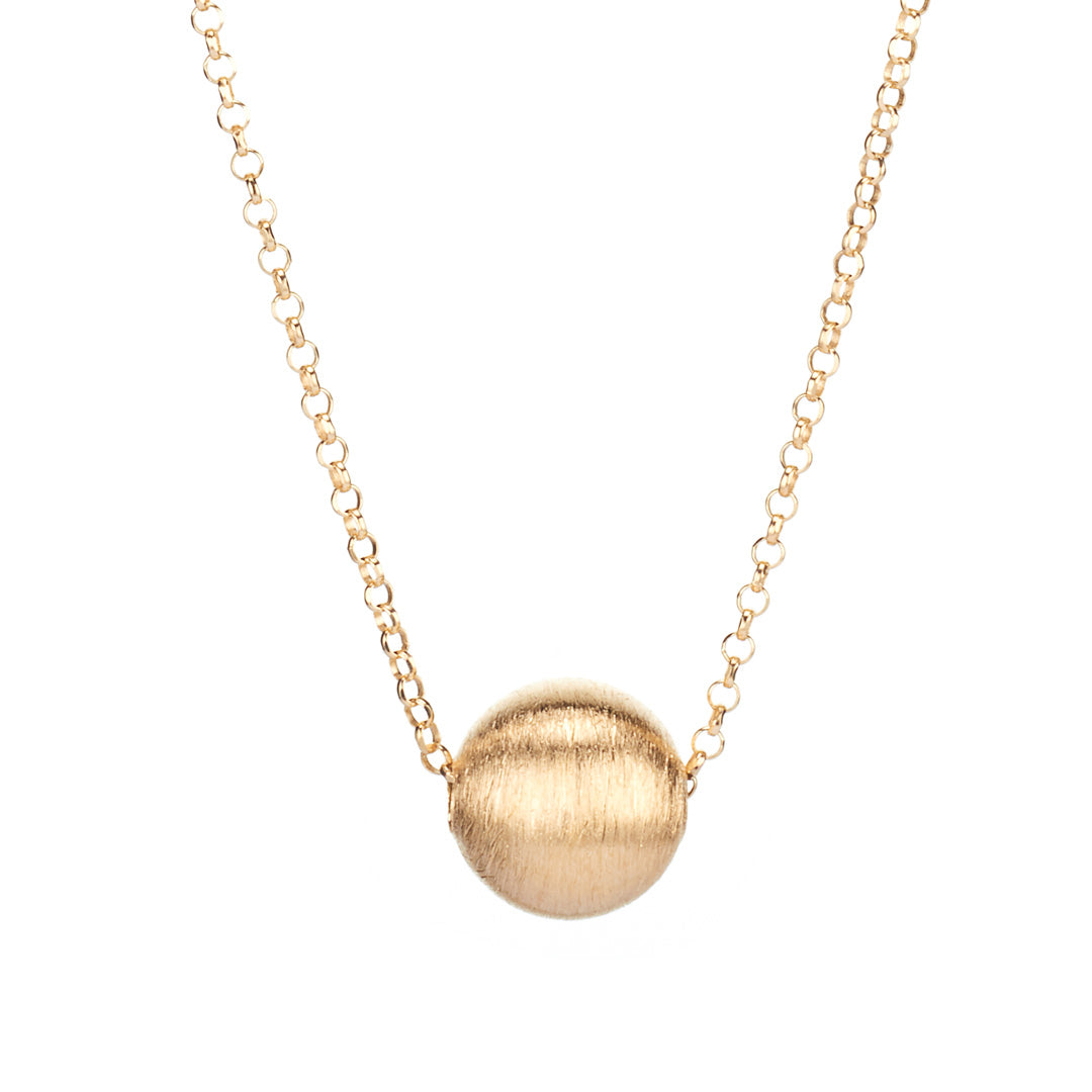 Girocollo in argento925 con sfera con placcatura  in oro 24kt