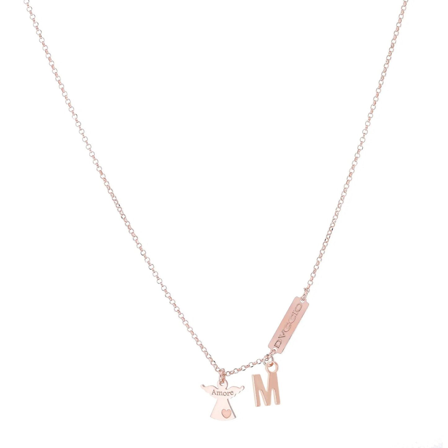 Collana Angelo in Argento 925 Rosa