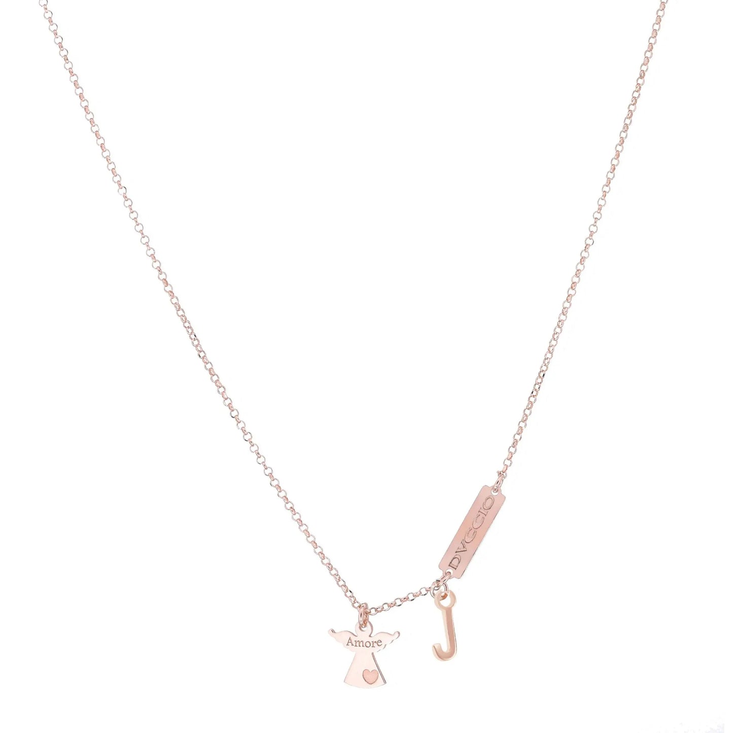 Collana Angelo in Argento 925 Rosa