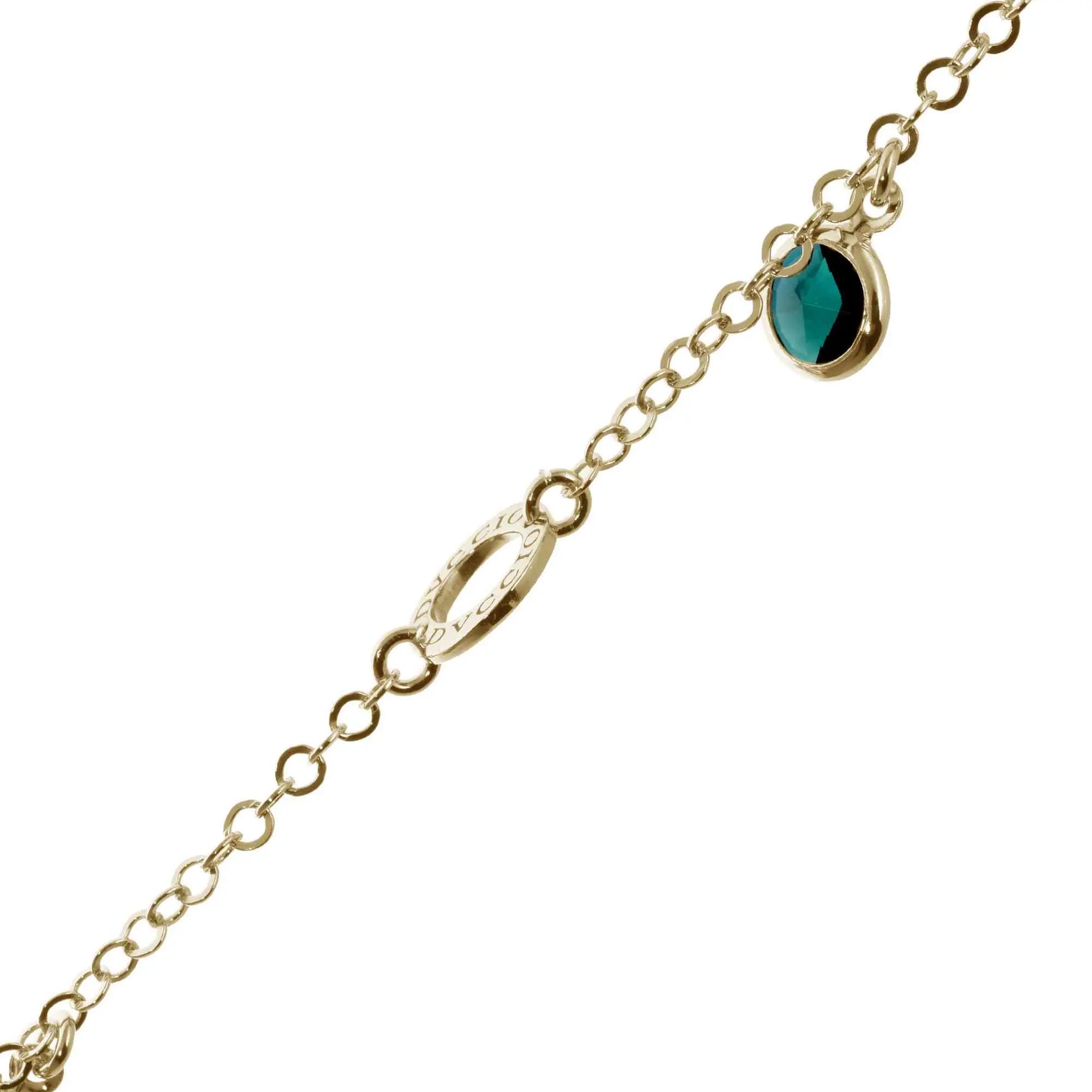 Collana lunga Jordan in argento 925 con placcatura in oro giallo e cri Dvccio Gioielli