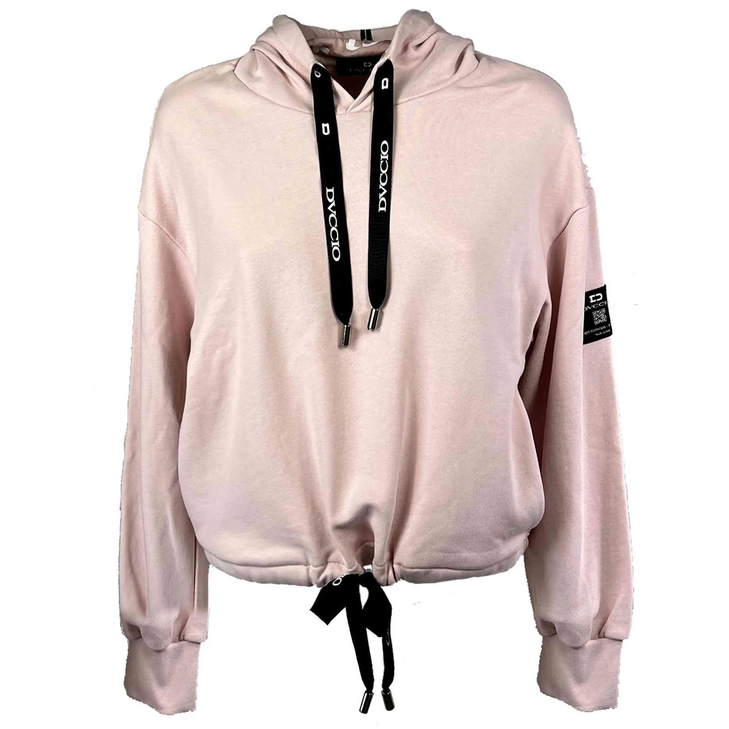 Felpa Corta con Cappuccio in Cotone Rosa unisex