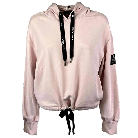 Felpa Corta con Cappuccio in Cotone Rosa unisex