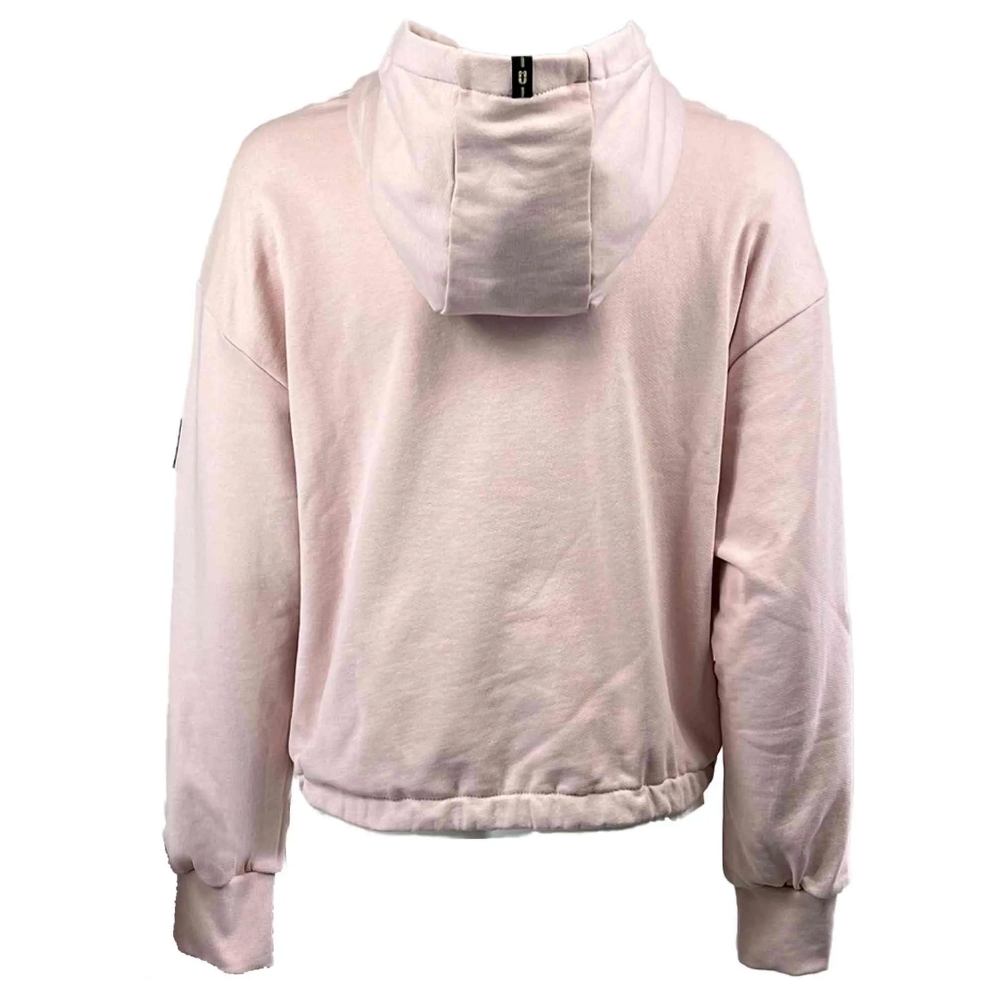 Felpa Corta con Cappuccio in Cotone Rosa unisex