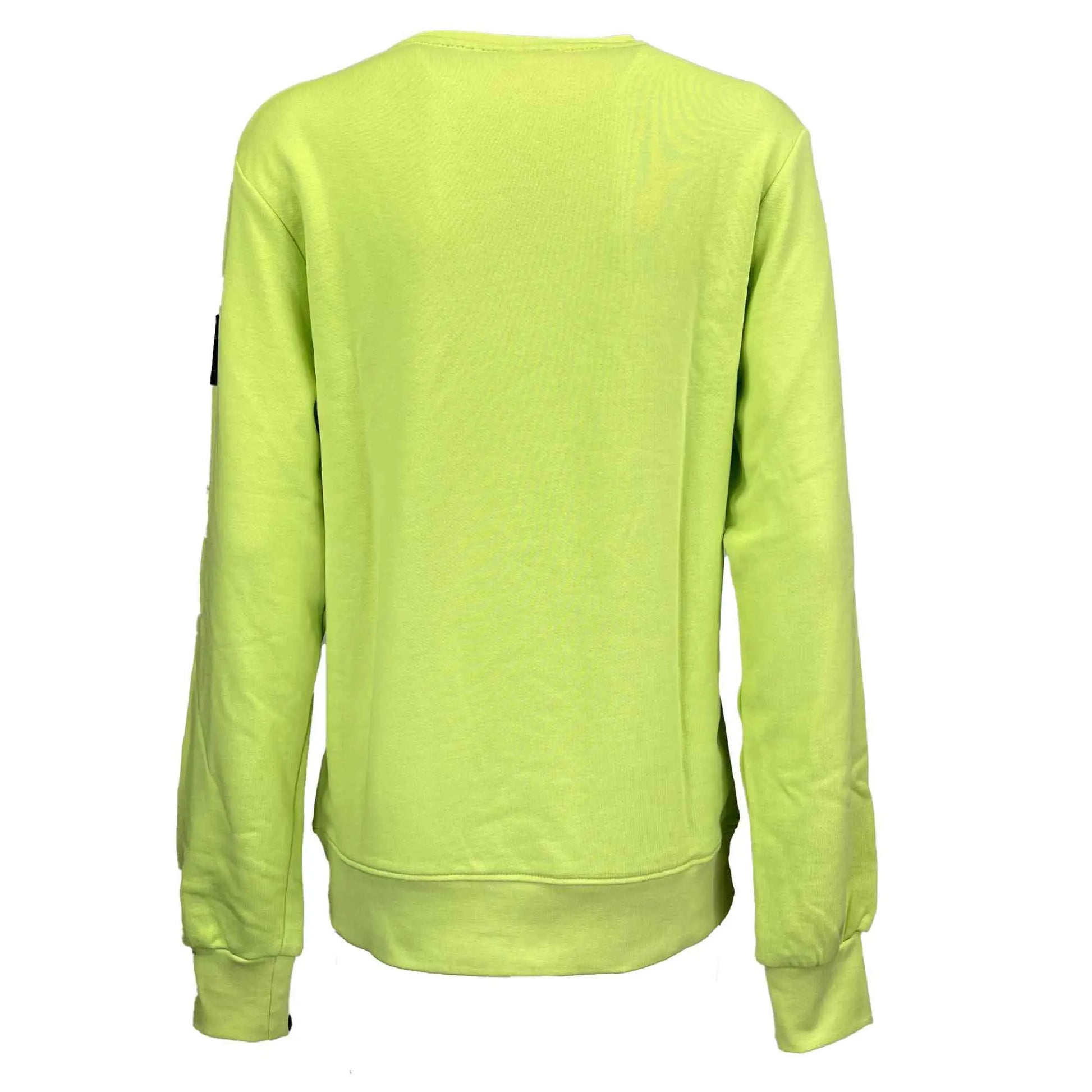 Felpa Girocollo in Cotone Lime unisex