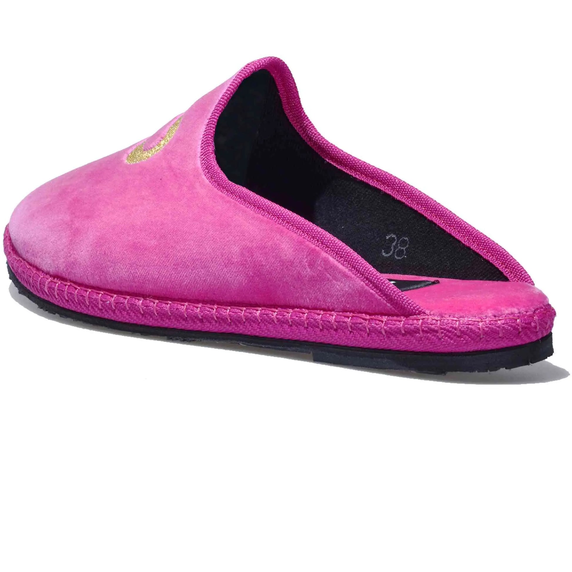 L' Originale Sabot friulana in velluto colore fucsia