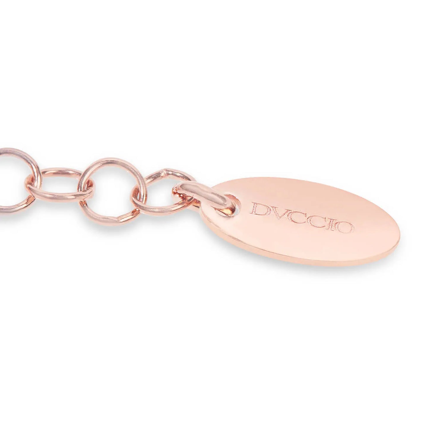 Bracciale Grace in argento 925 placcatura in oro rosa con perle e lettera pendente