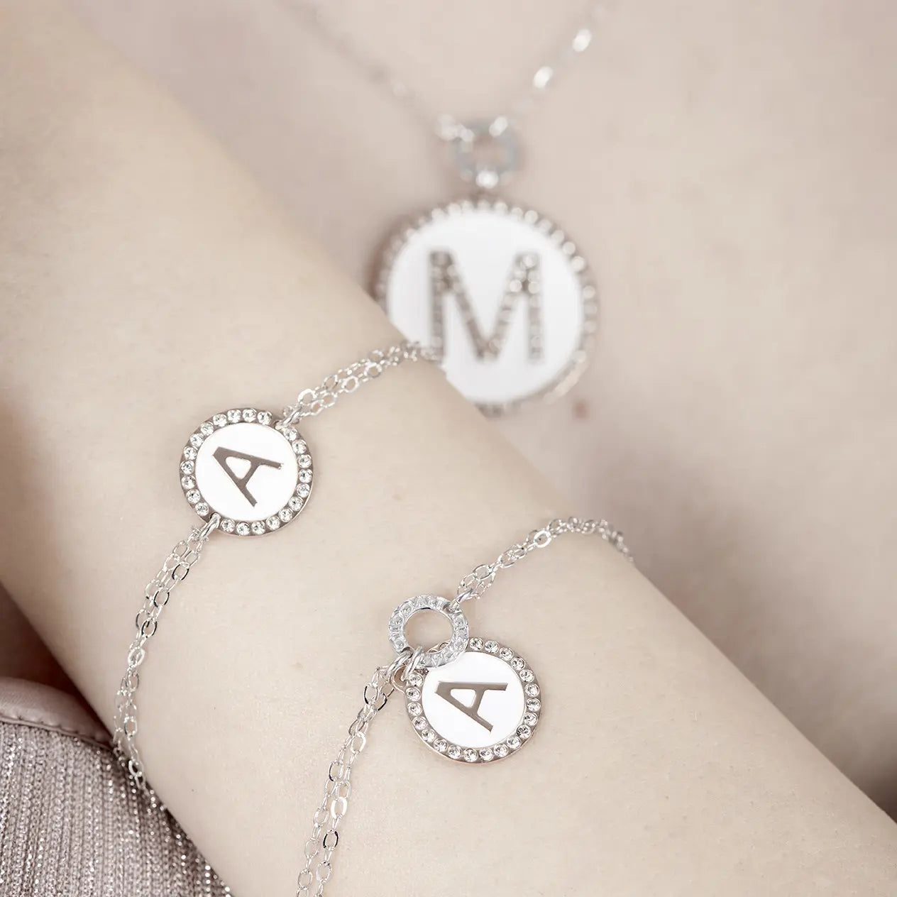 Bracciale in argento 925 My Letters - regolabile