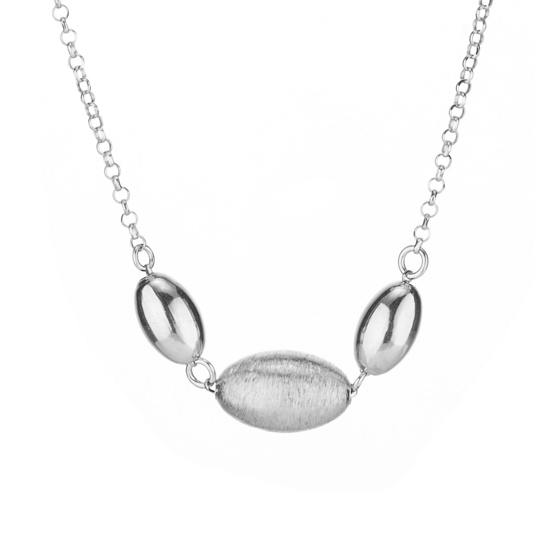 Collana Girocollo SABA in Argento 925 Laminato Oro 24KT con Ovaline