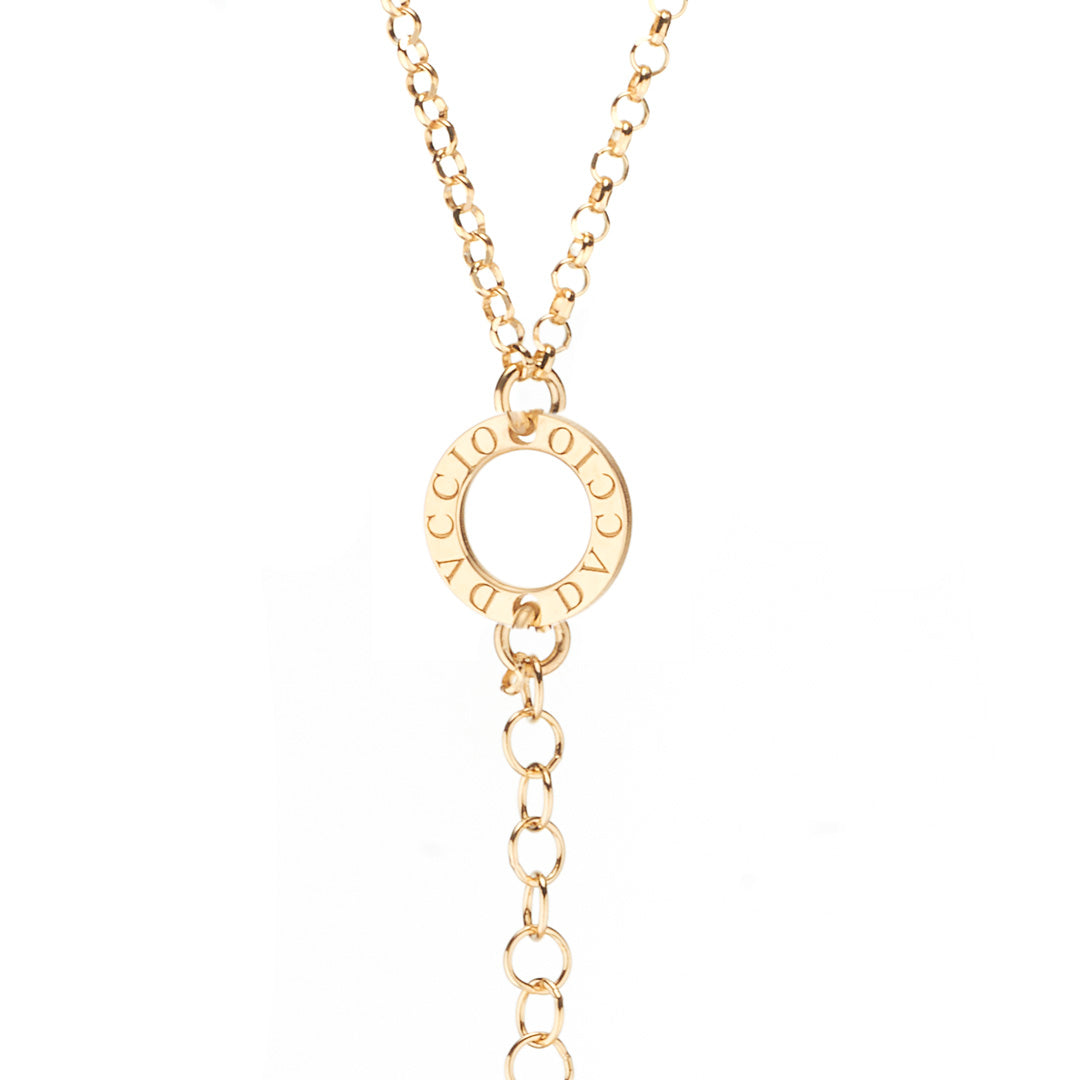 Collana in Argento925 a girocollo con pendente placcata in oro 24 kt