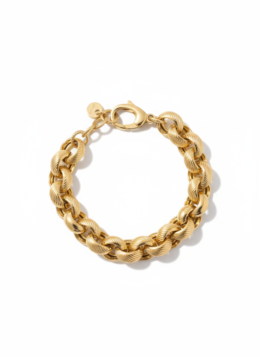 Bracciale Dubai in Argento 925 Placcato Oro 24KT