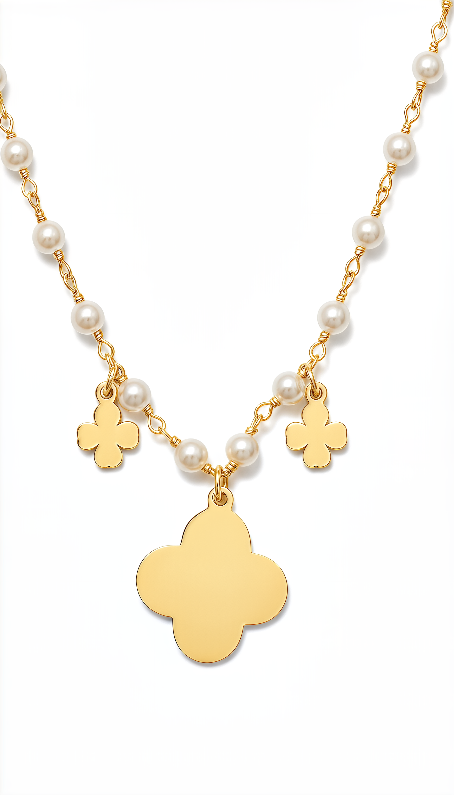 Collana Fior di Perla DVCCIO in Argento 925 Laminato Oro 24KT