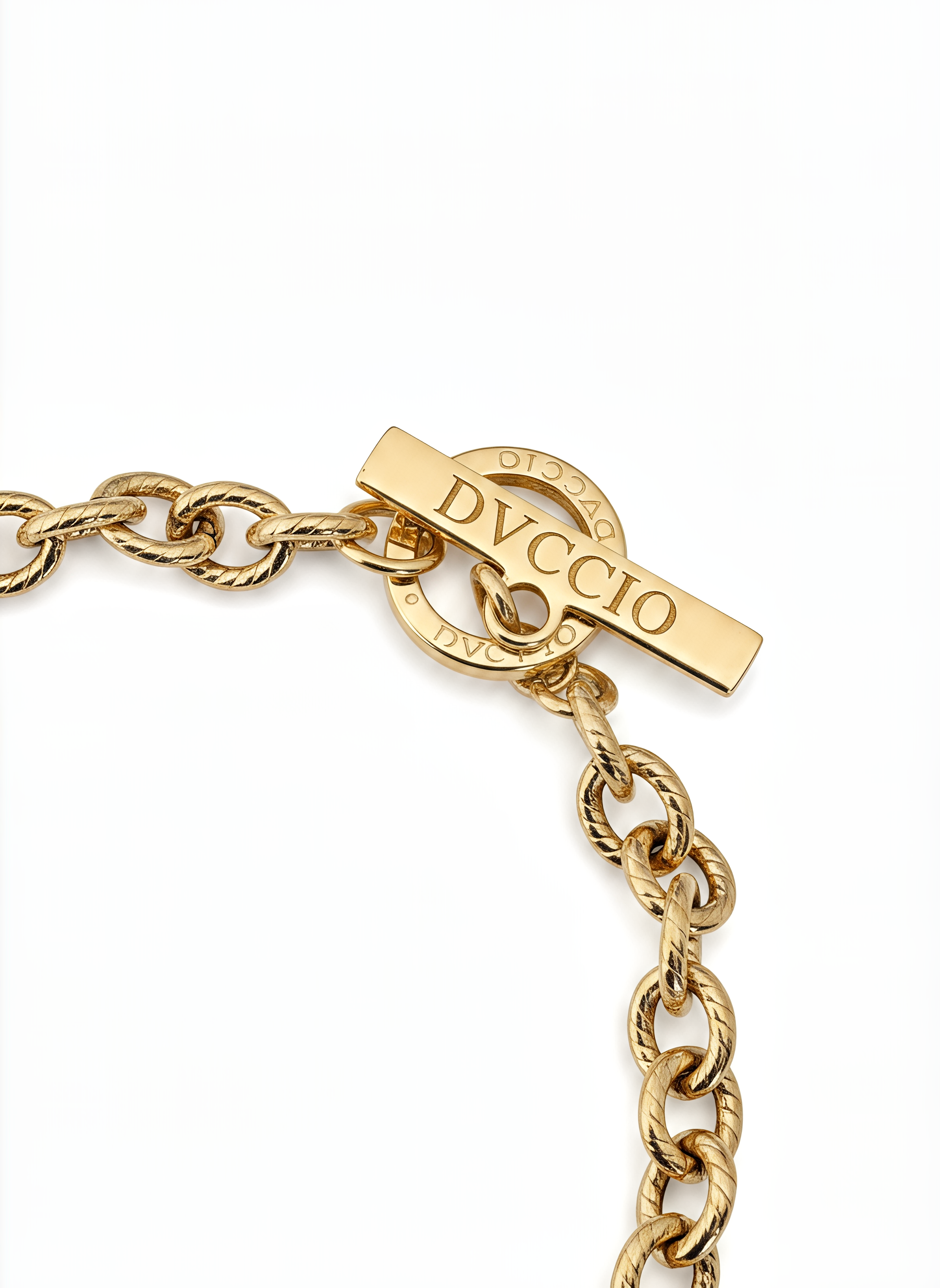 Bracciale a Catena Rolò con Charm Cuore e Corno Frida Argento 925 Placcata Oro 24KT