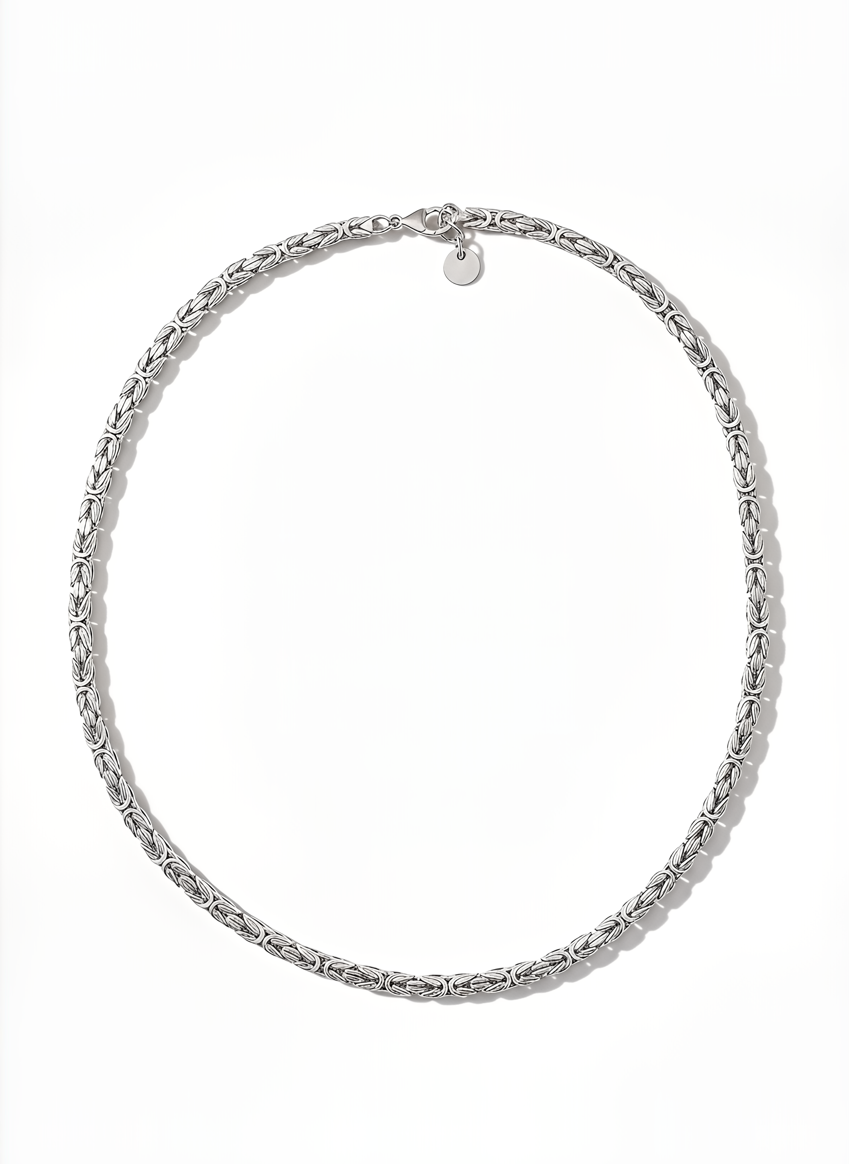 Collana a Maglia Bizantina Piccola Dubai Argento 925 Placcata Oro 24KT