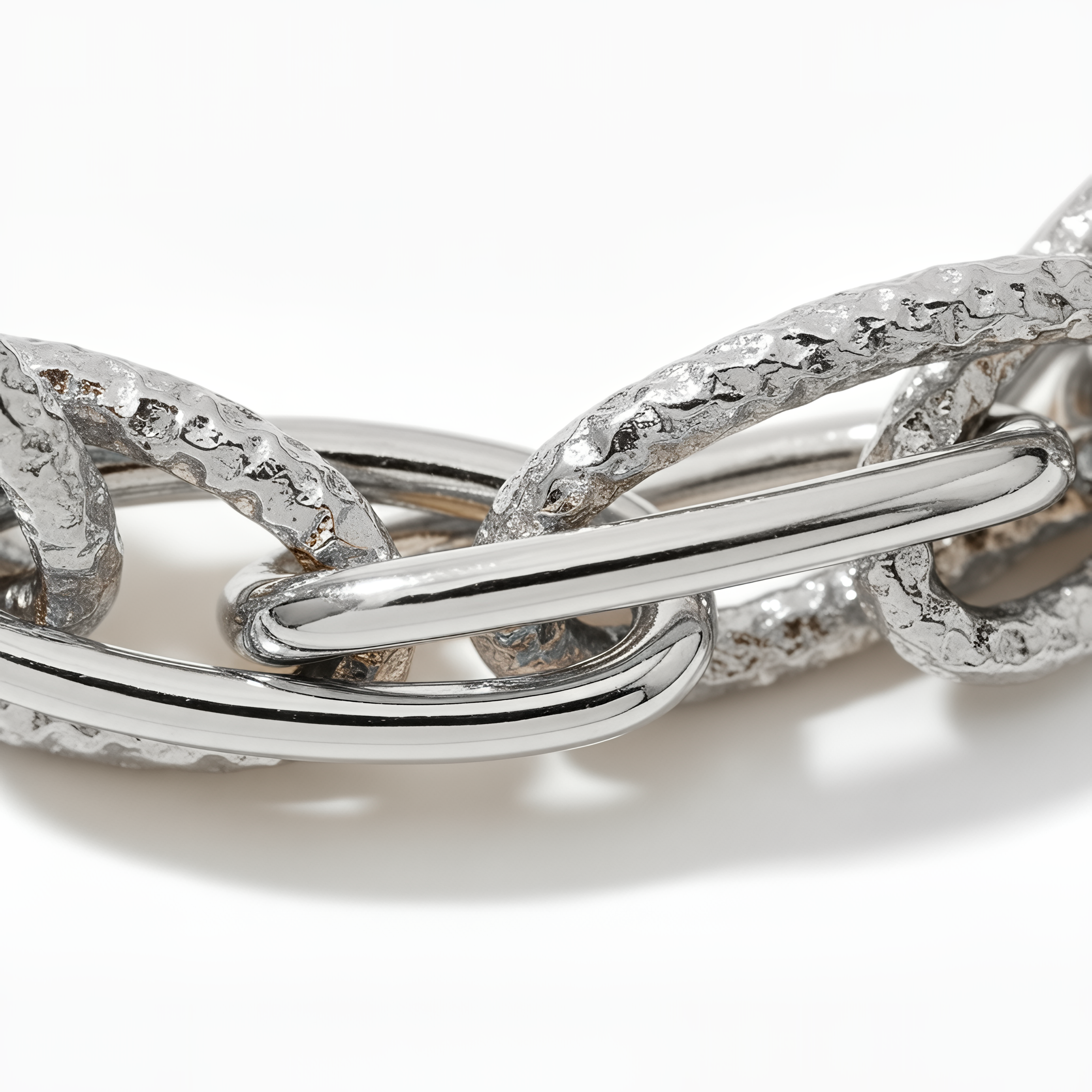 Bracciale a Maglie Ovali Alternate Dubai Argento 925 Placcata Oro 24KT