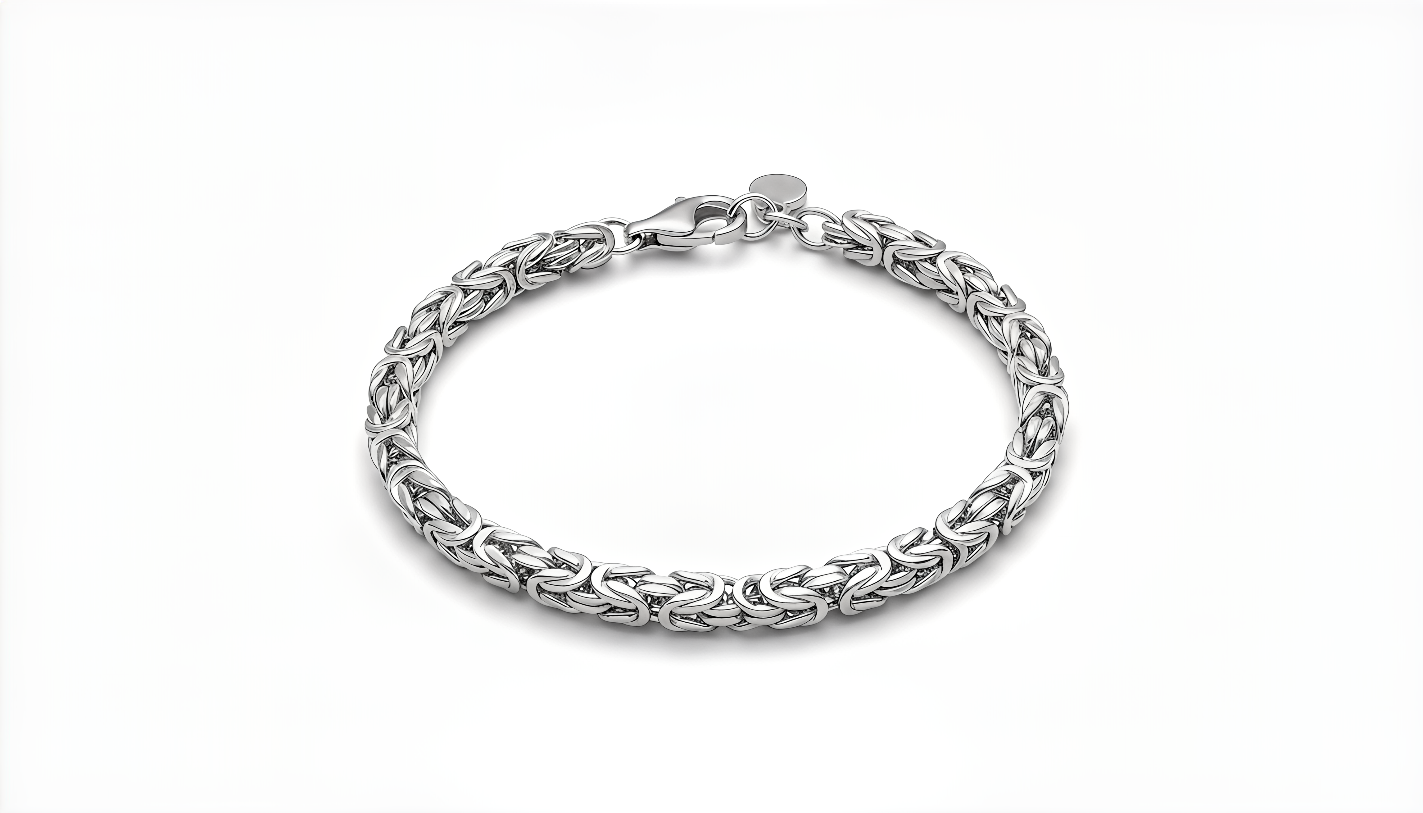 Bracciale Bizantina Piccola DVCCIO in Argento 925 Laminato Oro 24KT