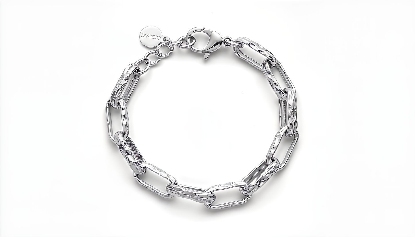 Bracciale a Catena DVCCIO in Argento 925 Laminato in Oro 24KT