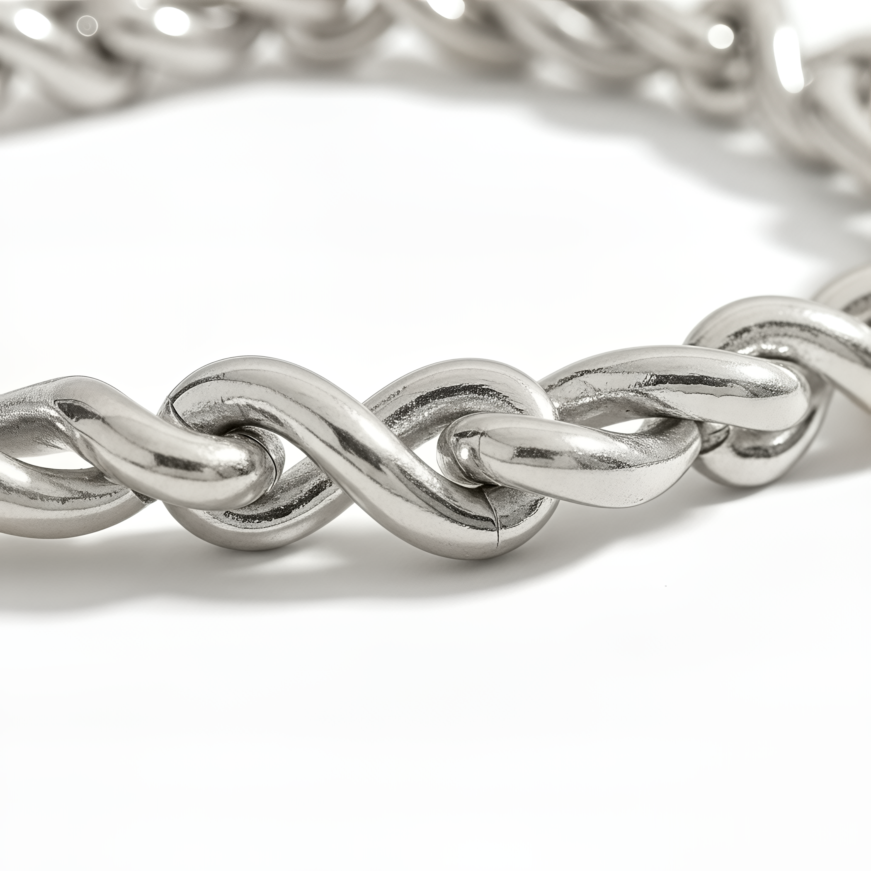 Bracciale a Catena Intrecciata Dubai Argento 925 Placcata Oro 24KT