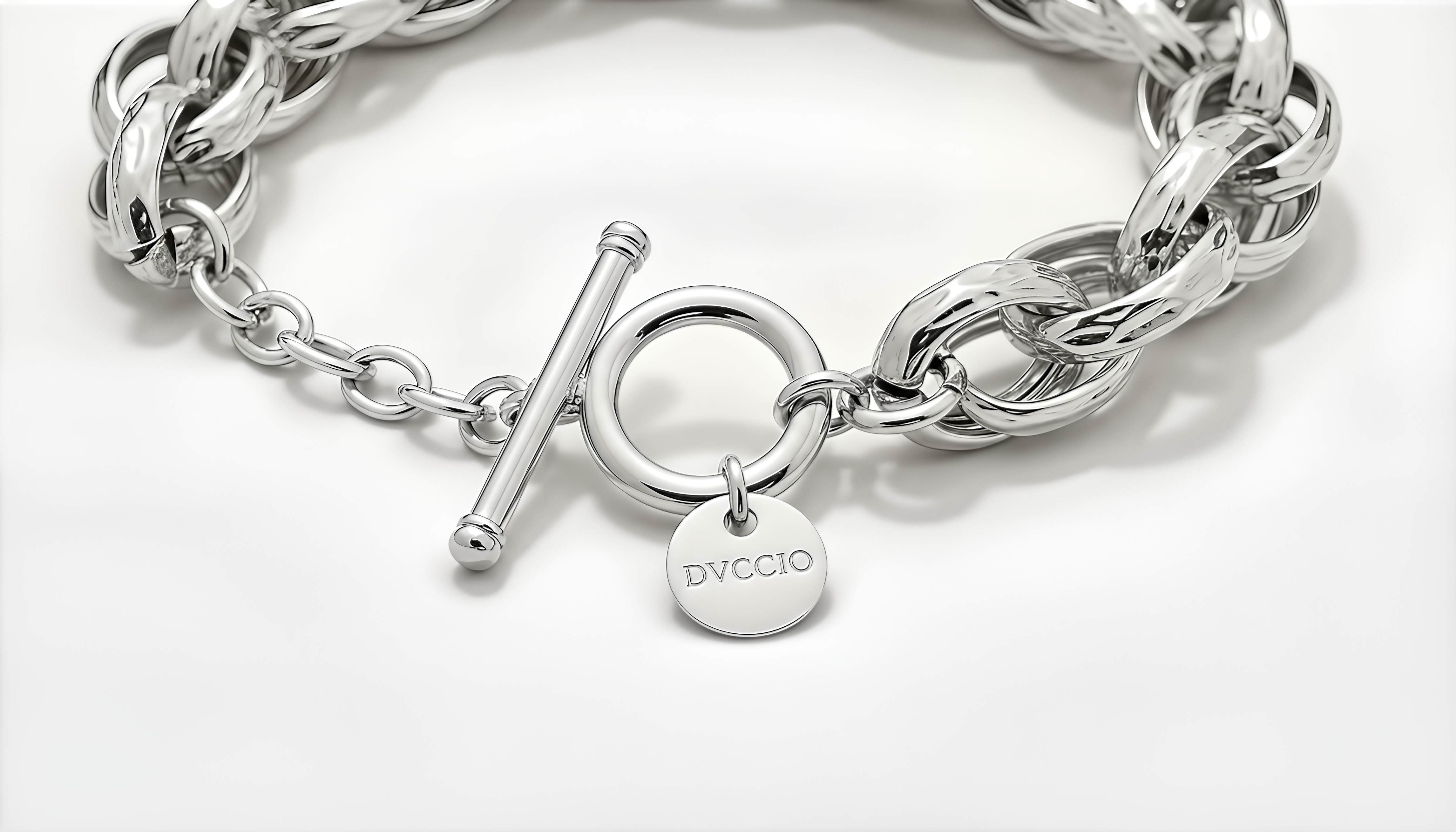 925 Sterling Silver 24KT Gold Plated Dubai Braided Chain Bracelet