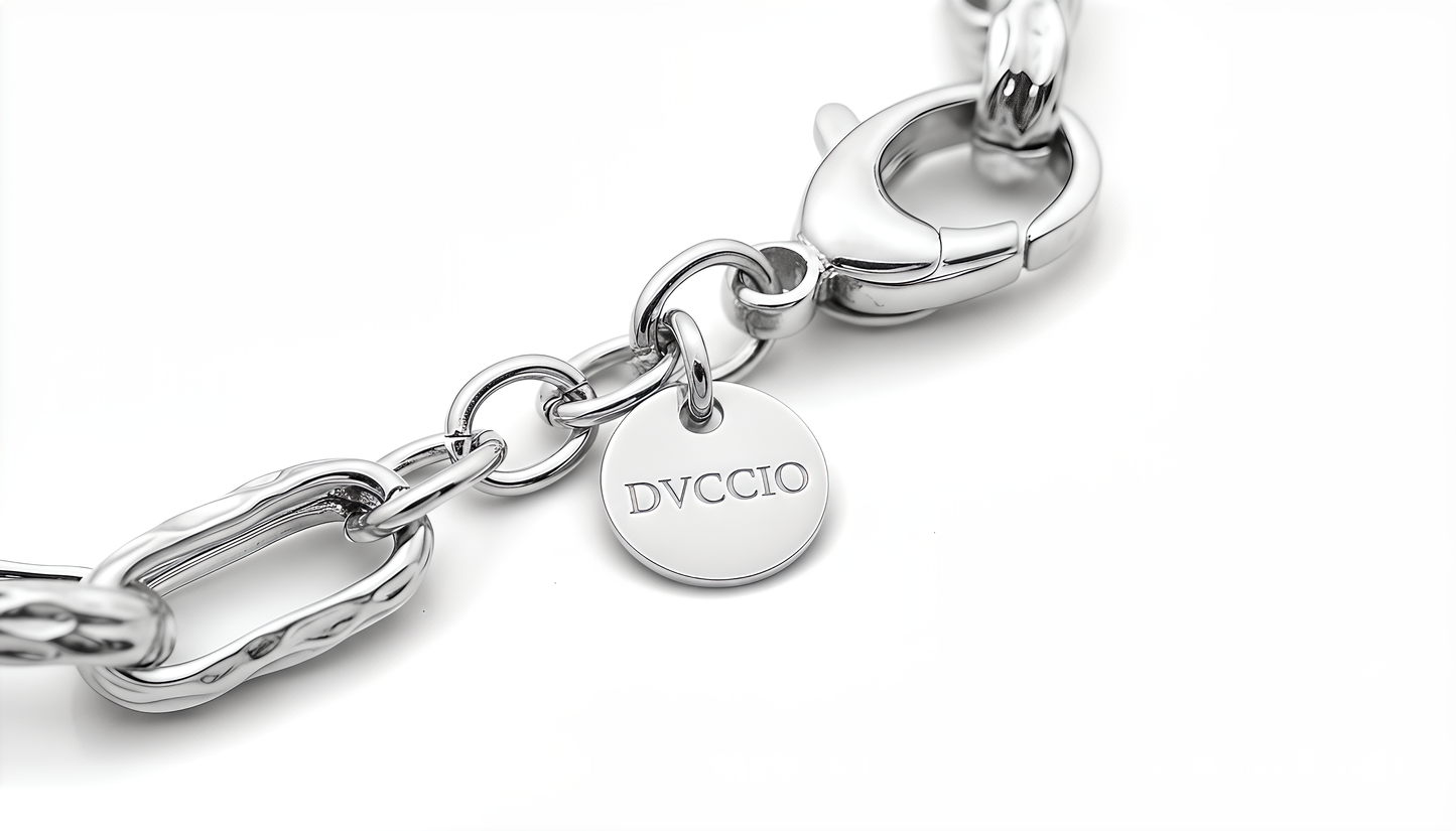 Bracciale a Catena DVCCIO in Argento 925 Laminato in Oro 24KT