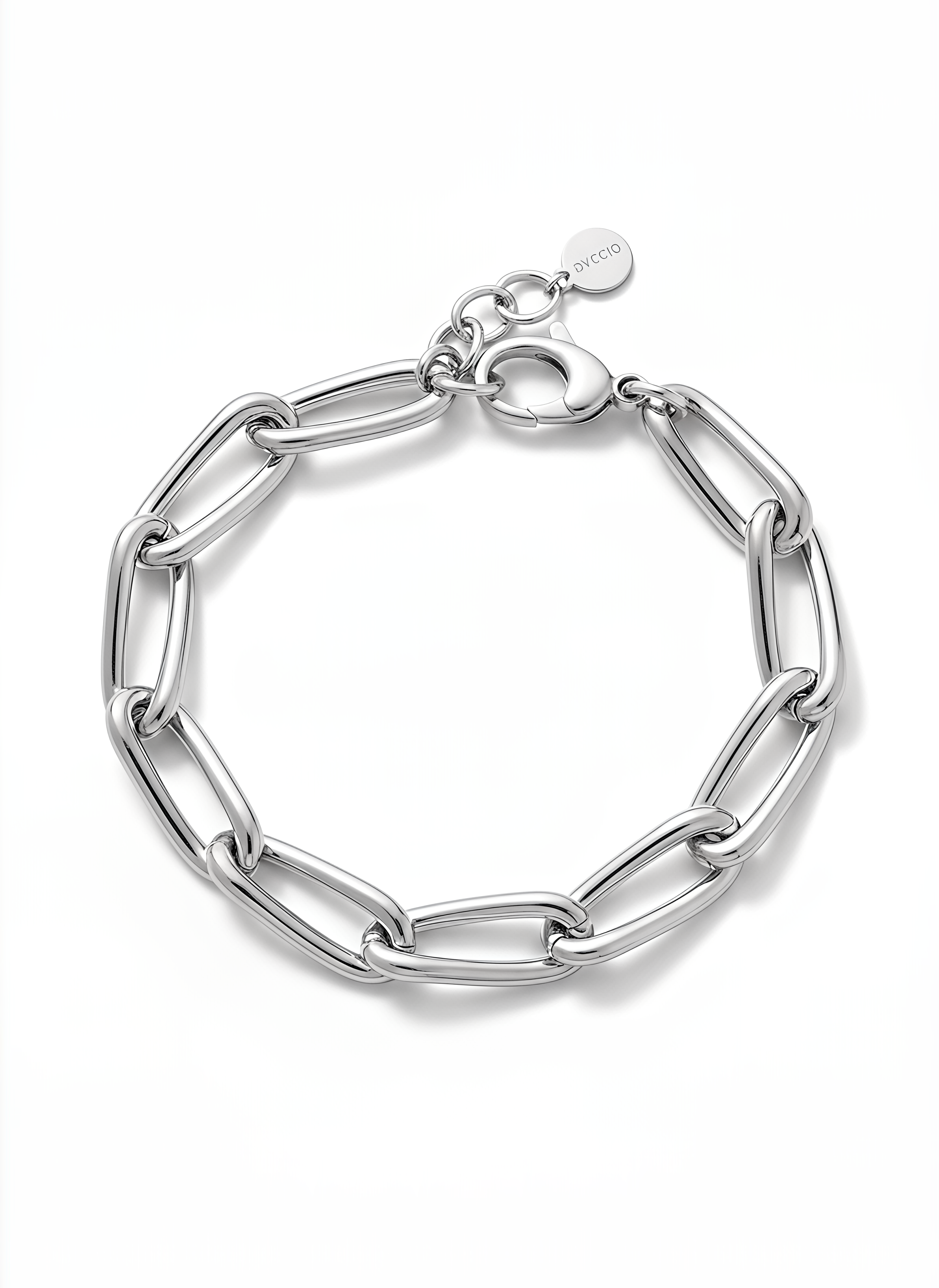 24KT Gold Plated 925 Silver Dubai Oval Chain Bracelet