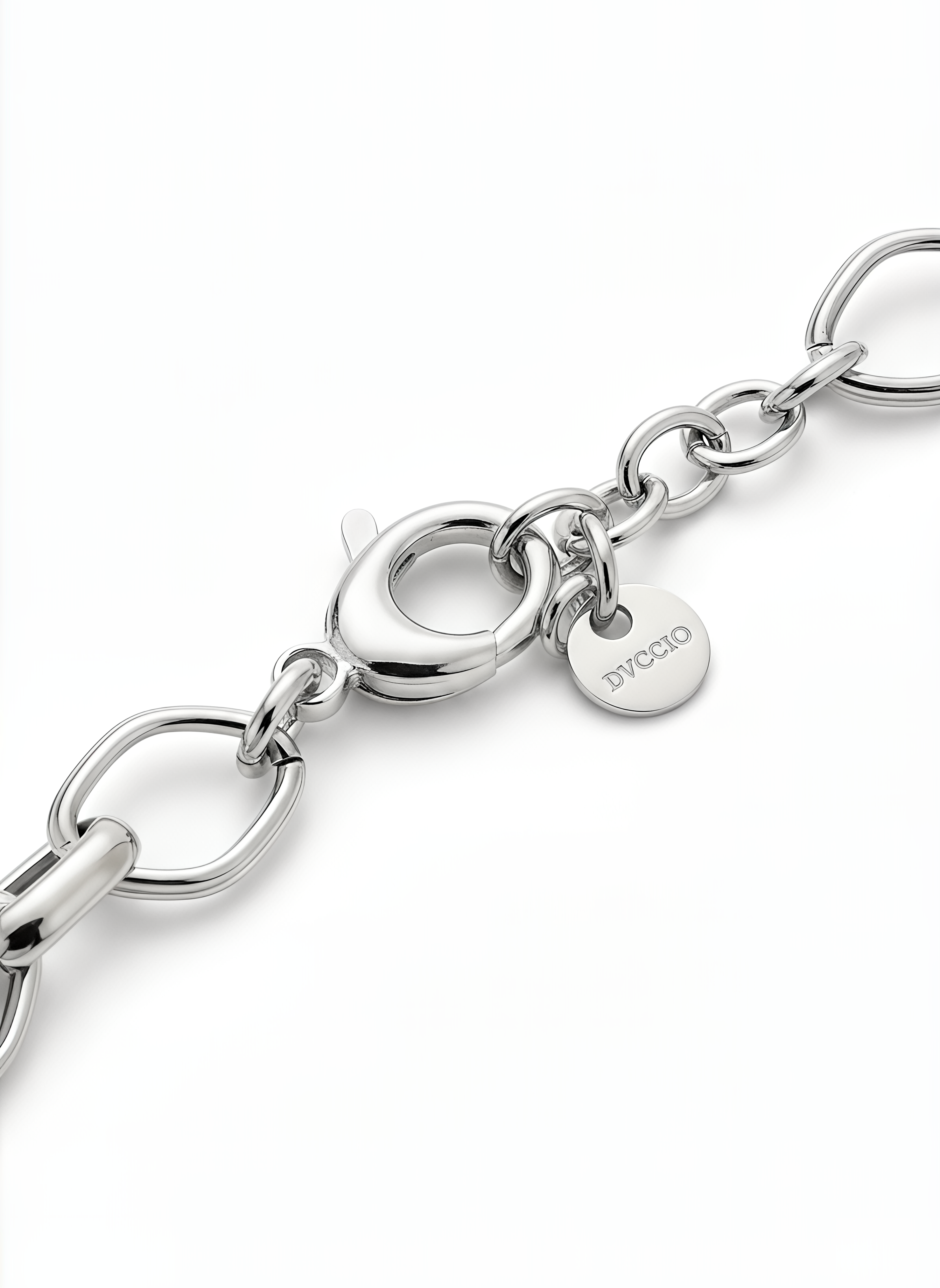 Dubai Oval Link Necklace 925 Silver 24KT Gold Plated