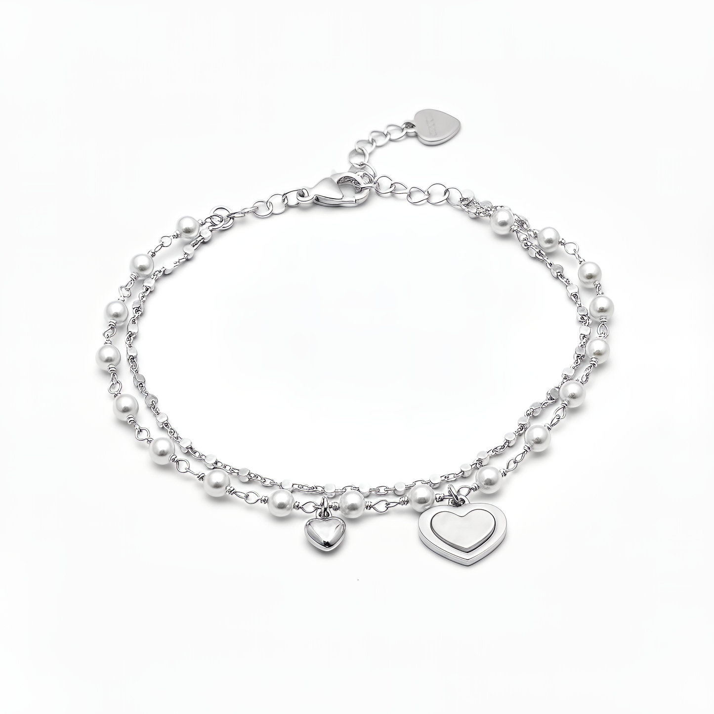 Bracciale VIBES a 2 Fili in Argento 925 Laminato in Oro 24KT con Perle