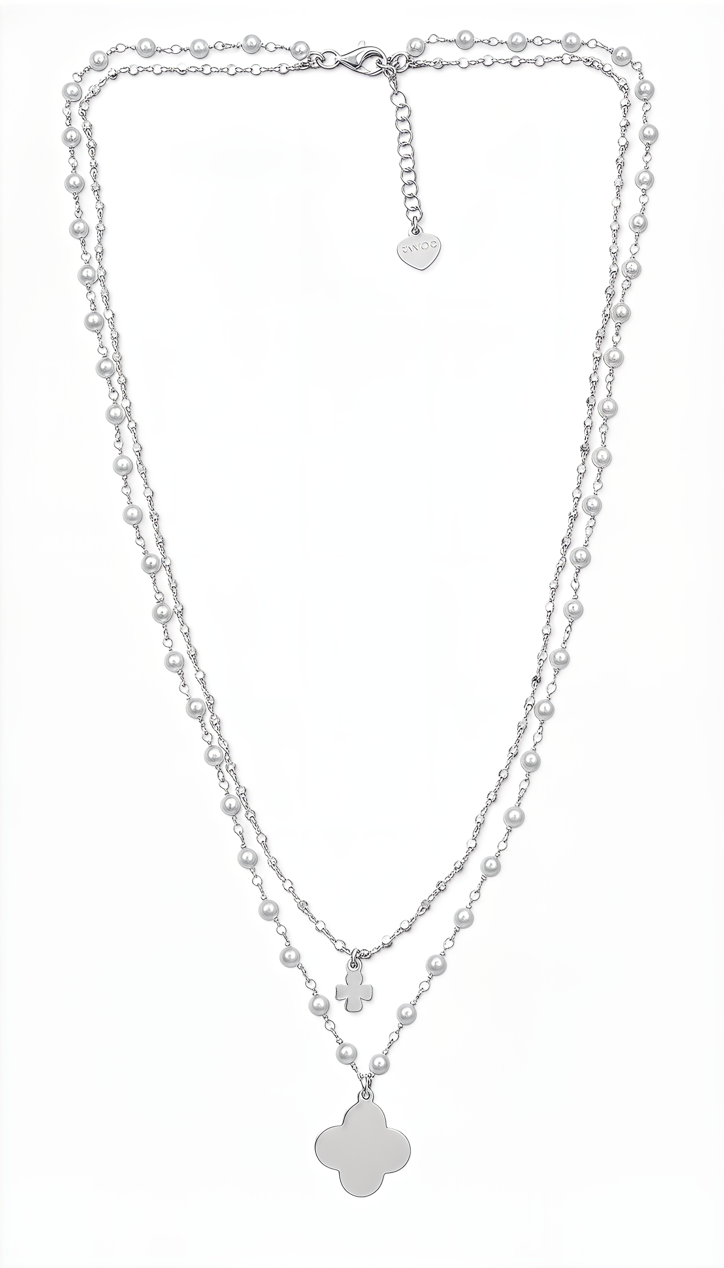 Collana Doppio Fiore Divina DVCCIO in Argento 925 Laminato Oro 24KT