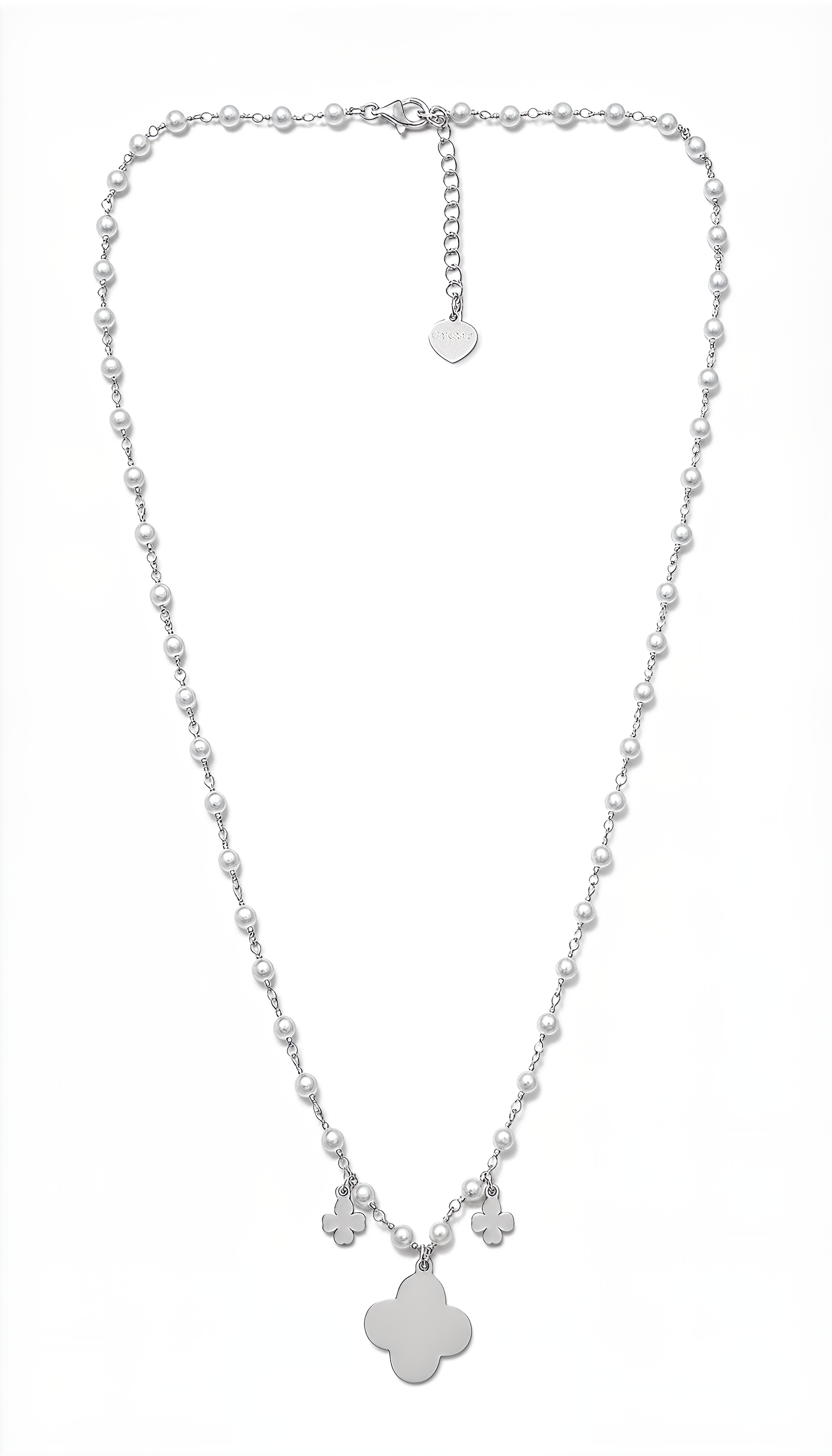 DVCCIO Pearl Flower Necklace in 925 Silver and 24KT Gold Plated