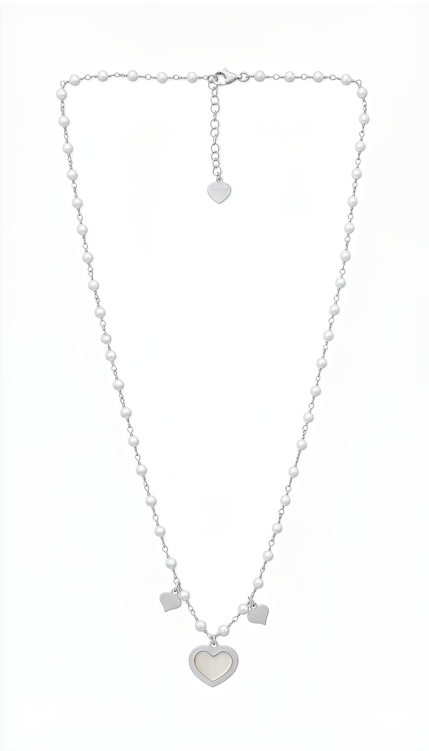 Collana Cuore Divino DVCCIO in Argento 925 Laminato Oro 24KT con Madreperla