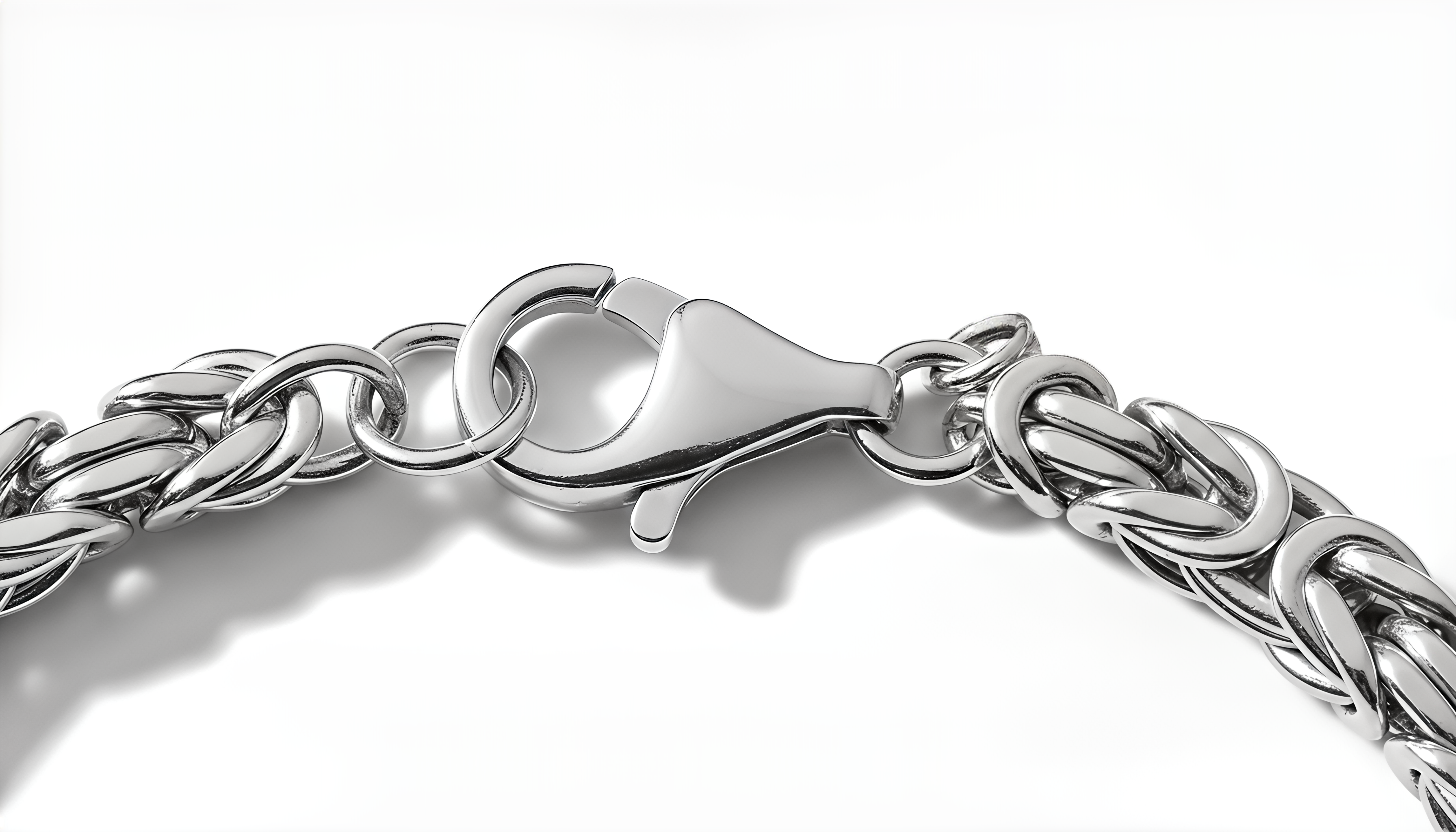 Bracciale a Maglia Bizantina Media Dubai Argento 925 Placcata Oro 24KT