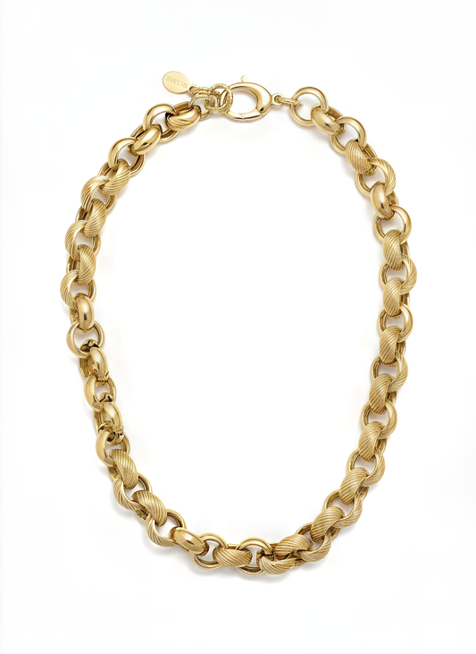 Collana Dubai in Argento 925 Placcato Oro 24KT