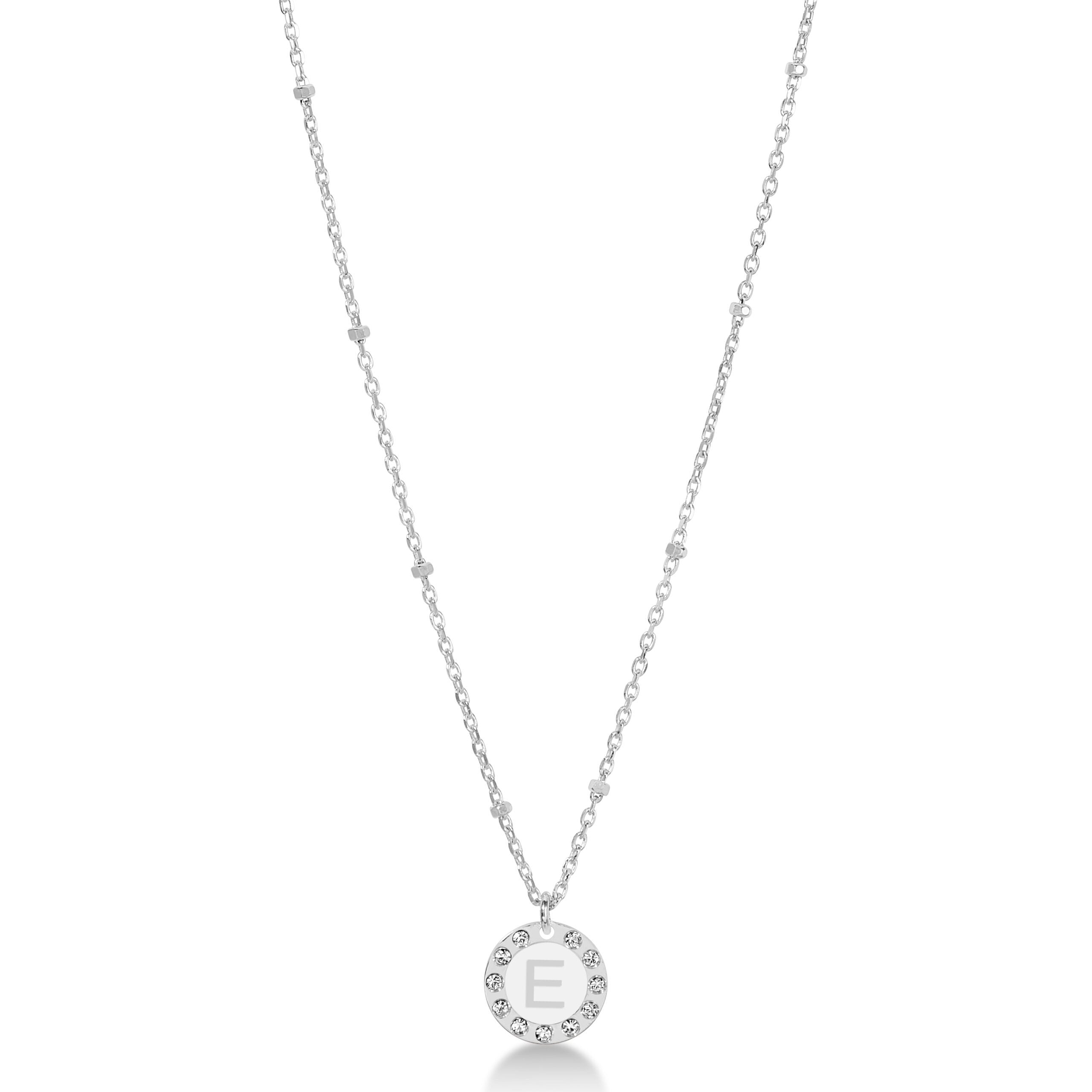 Collana 45 cm Dvccio rodio iniziale E