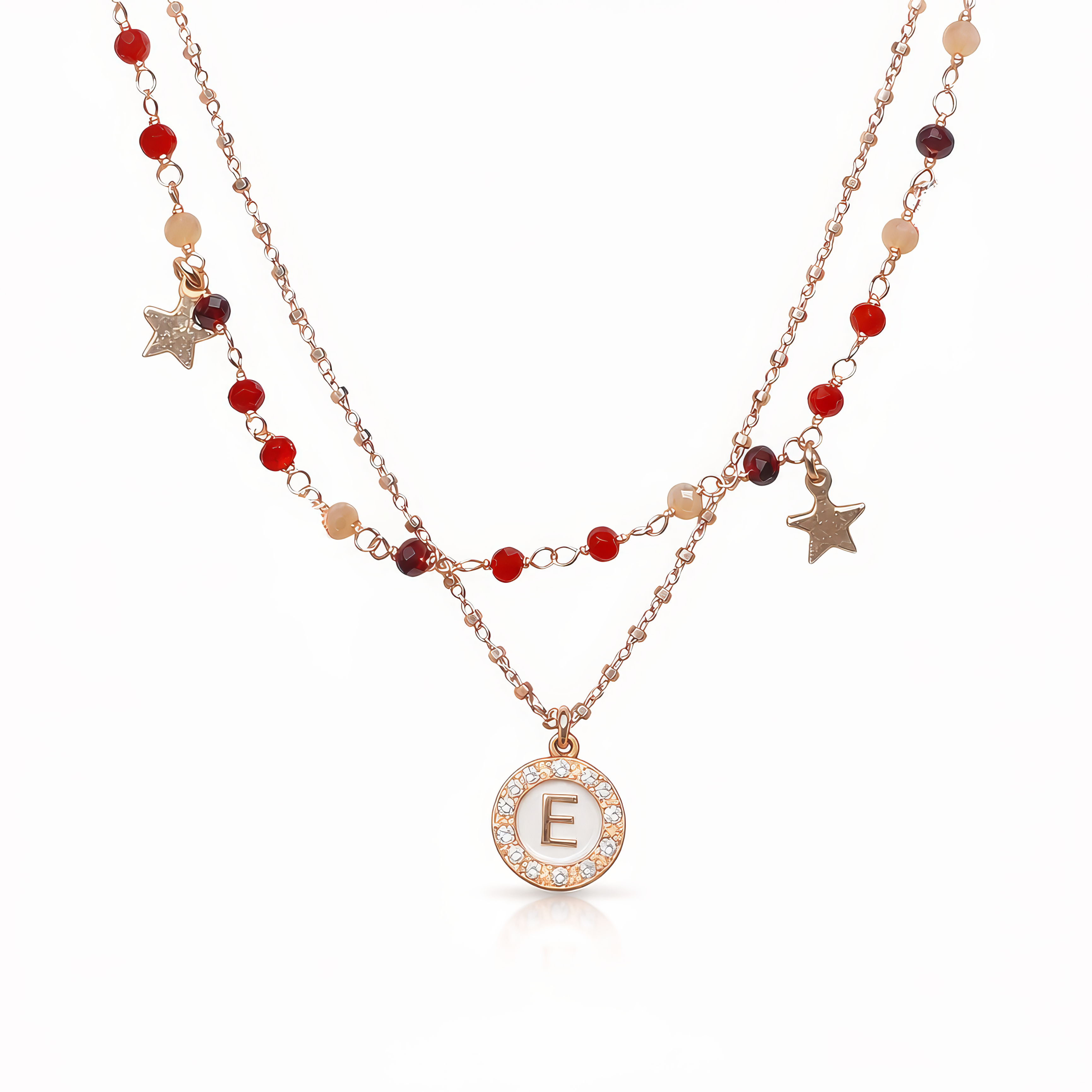 Girocollo in argento con pietre e stelle