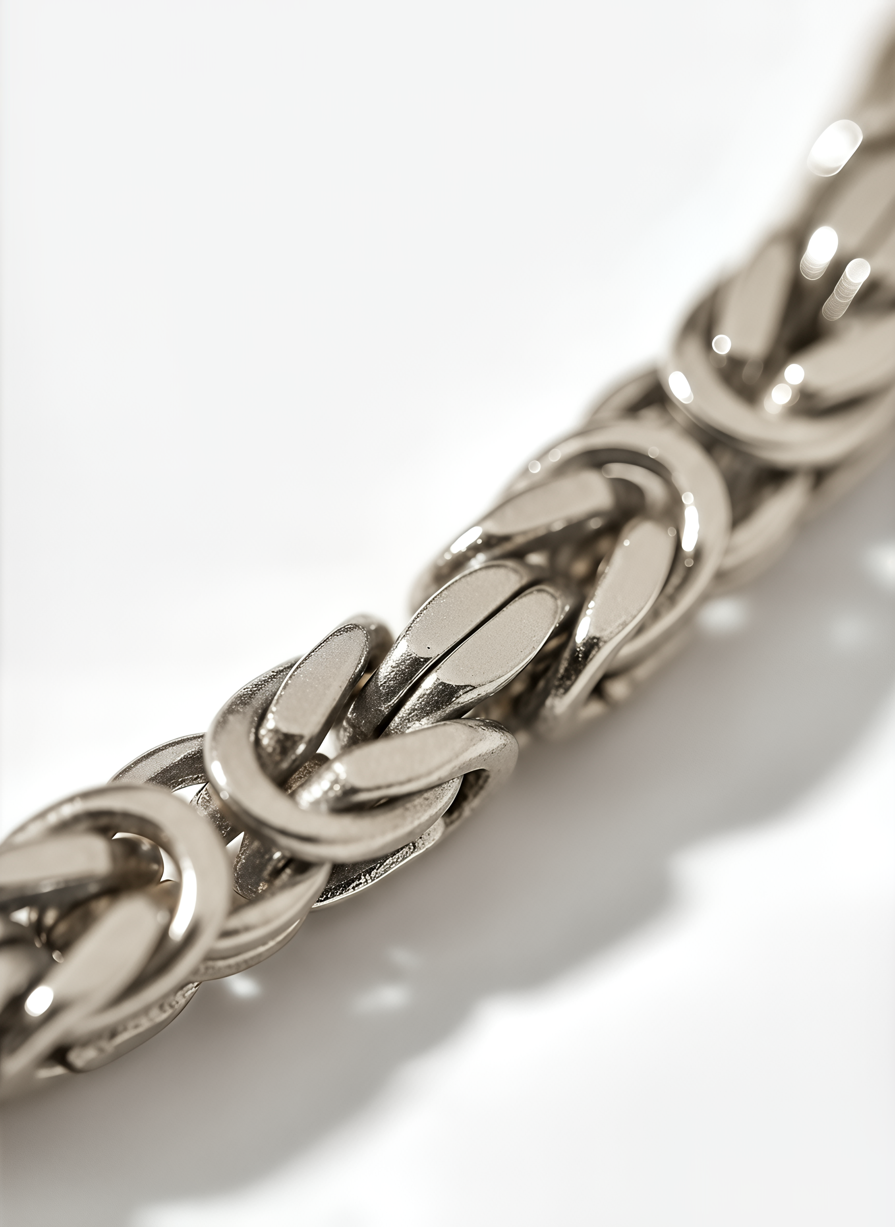 Collana a Maglia Bizantina Piccola Dubai Argento 925 Placcata Oro 24KT