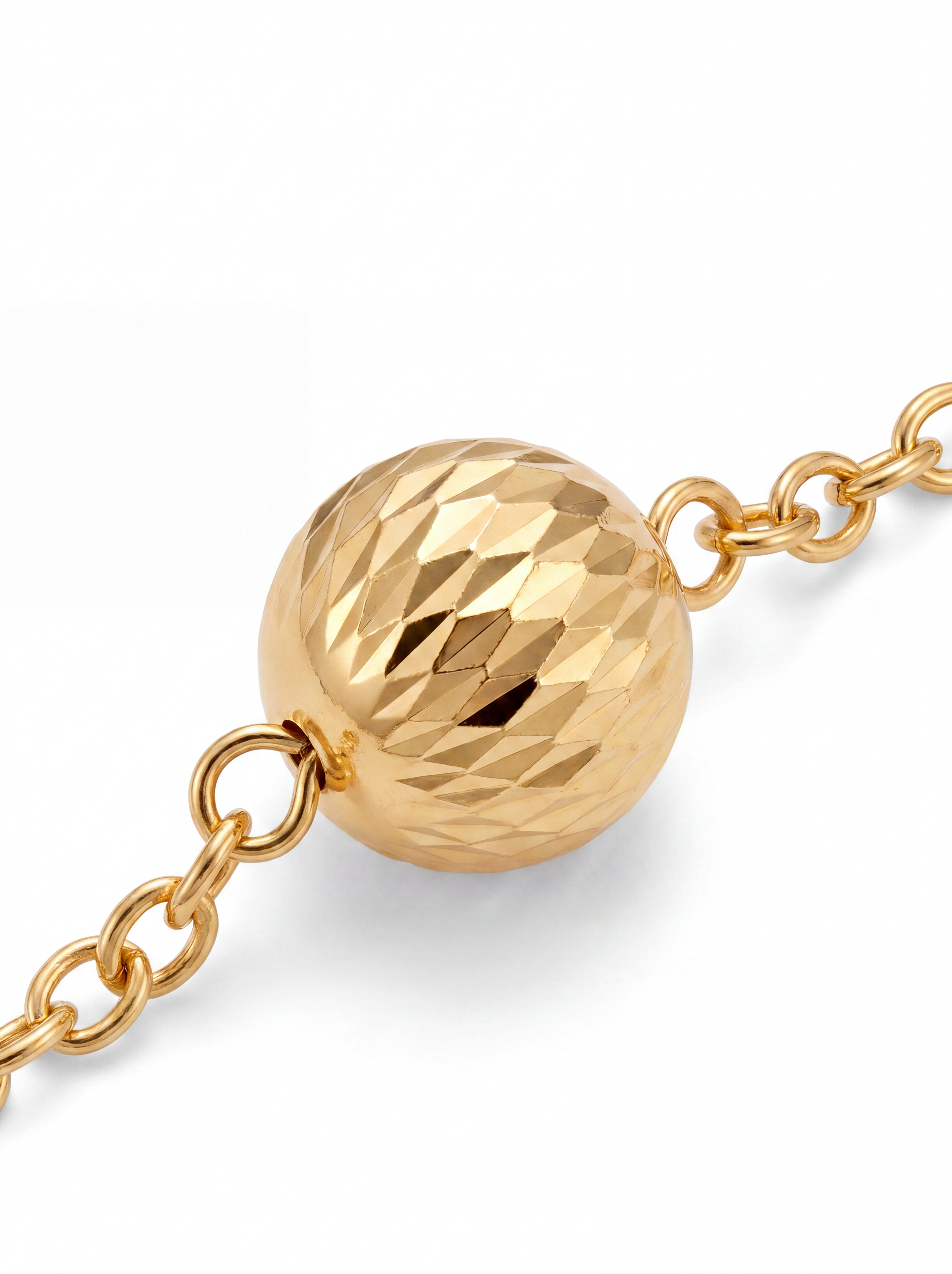 Bracciale a Sfere Diamantate Rewind Argento 925 Placcata Oro 24KT