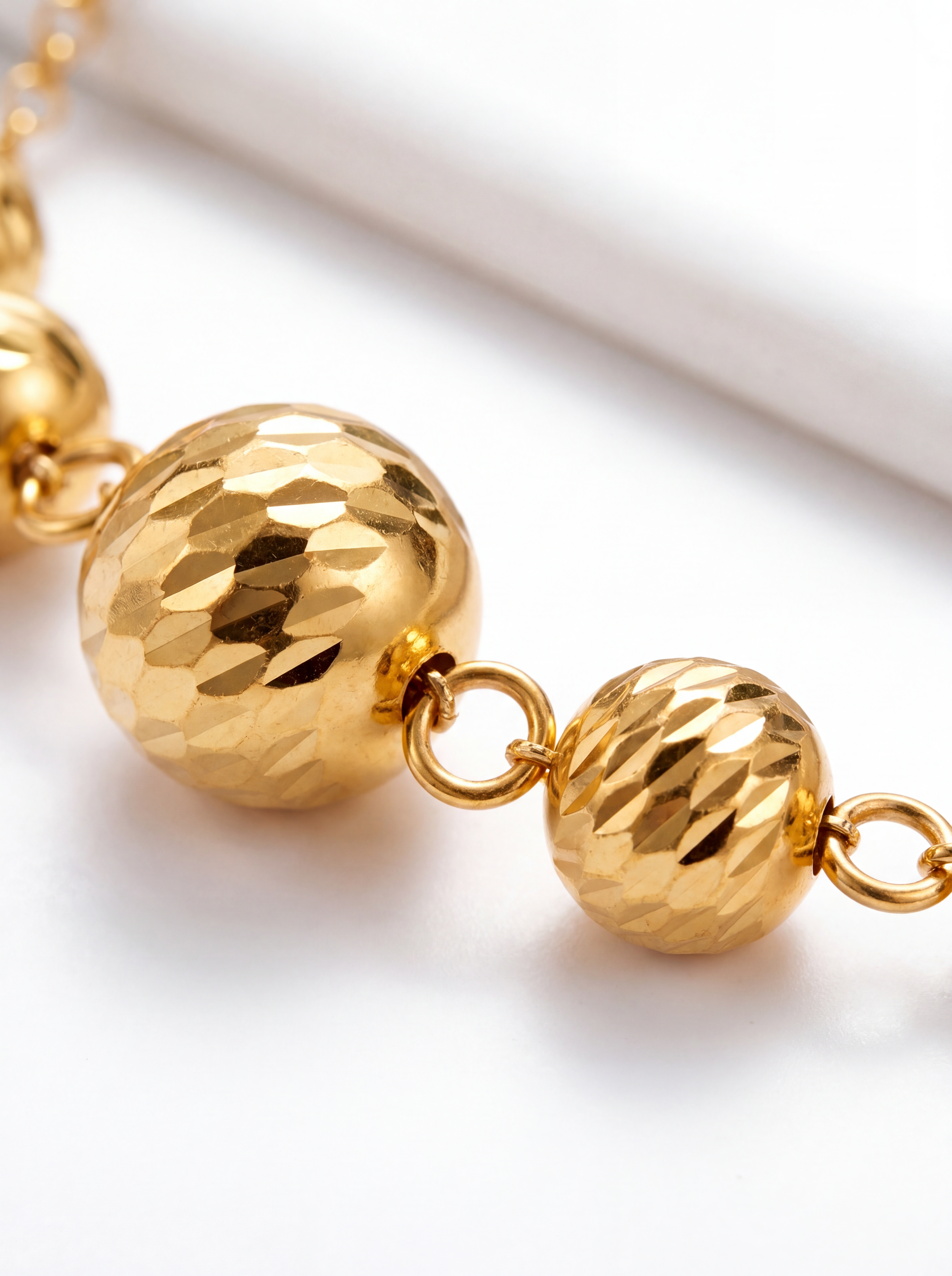 Bracciale a Sfere Diamantate Rewind Argento 925 Placcata Oro 24KT