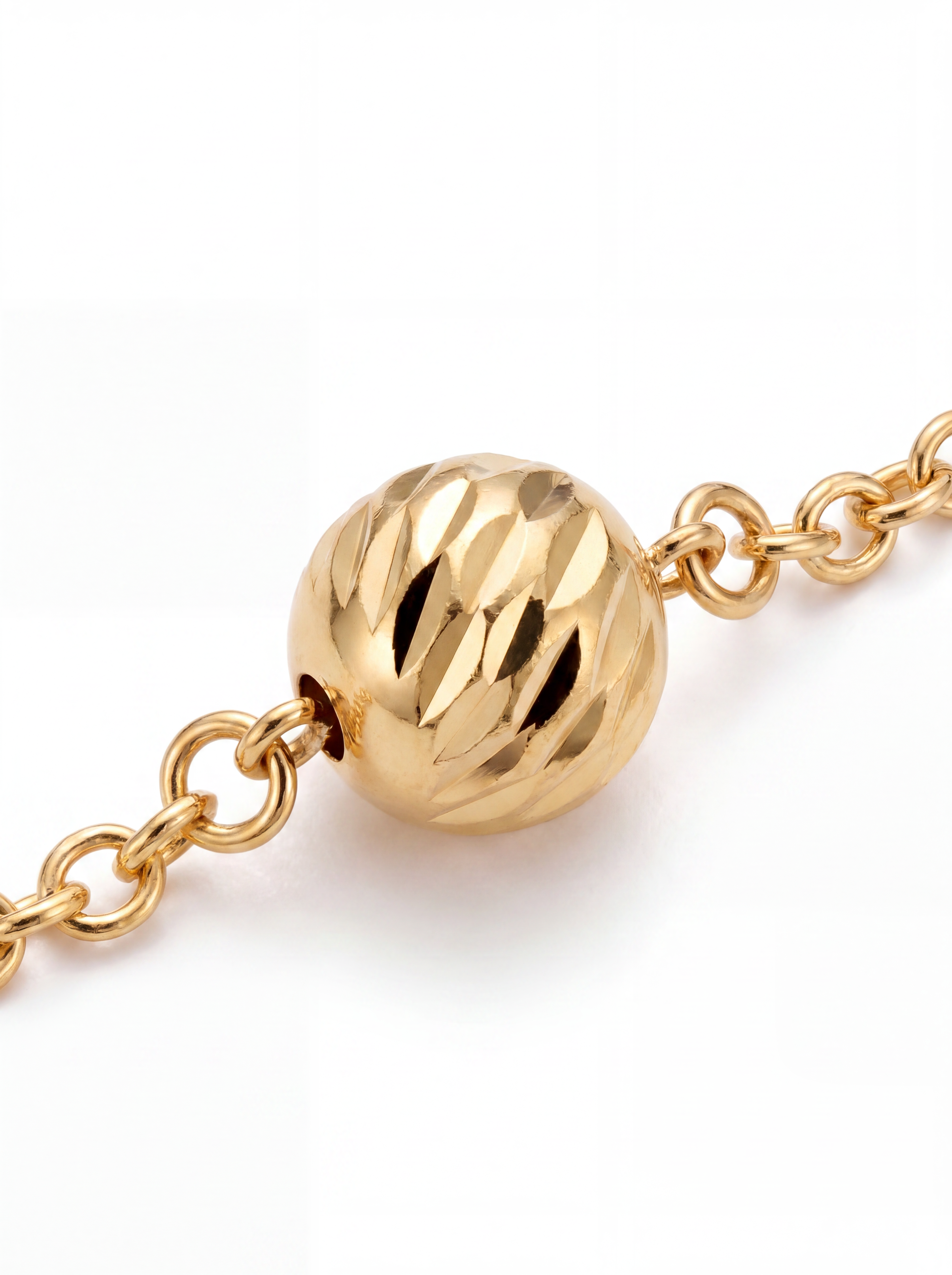 Bracciale a Sfere Diamantate Rewind Argento 925 Placcata Oro 24KT