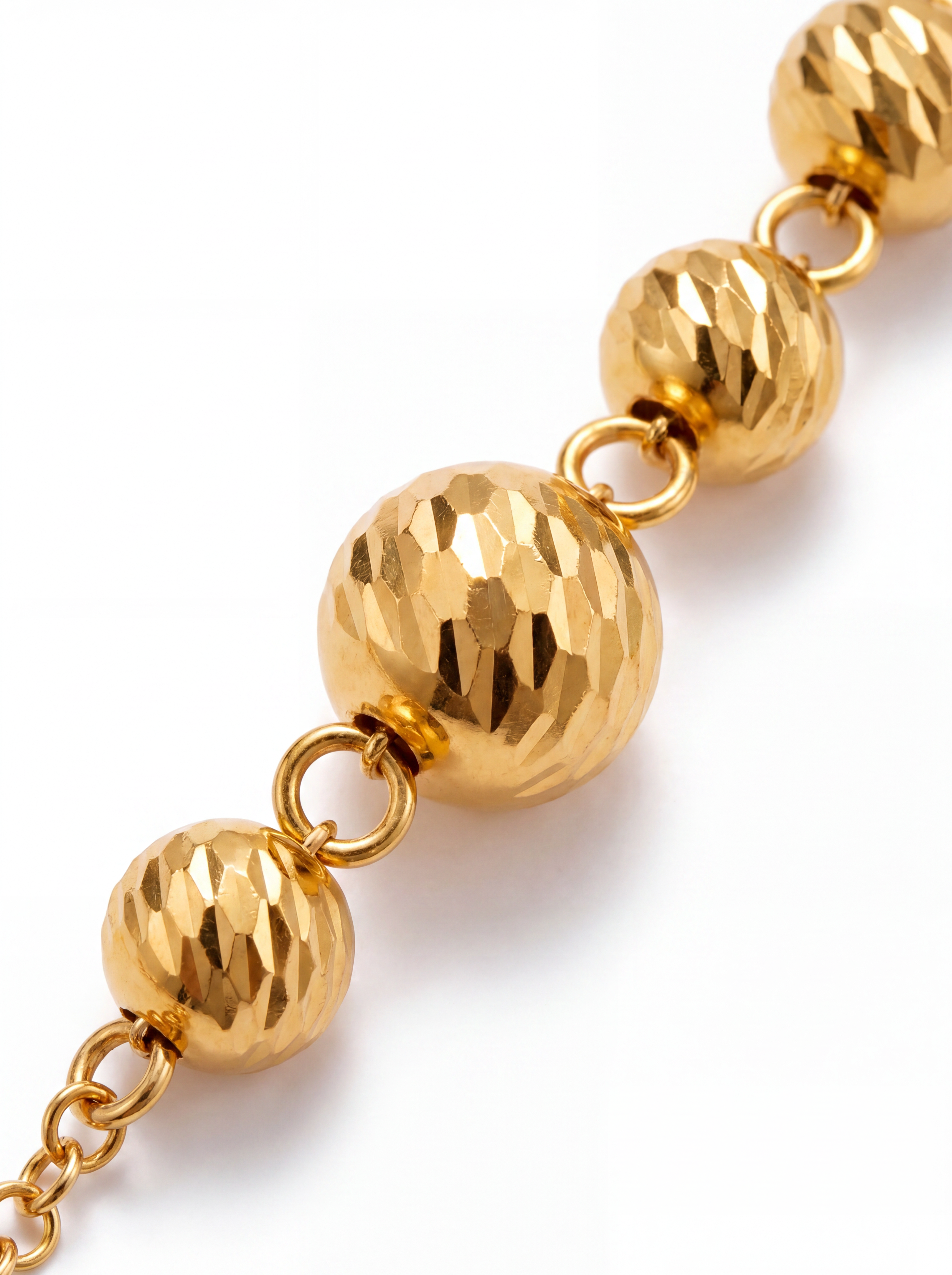 Bracciale a Sfere Diamantate Rewind Argento 925 Placcata Oro 24KT