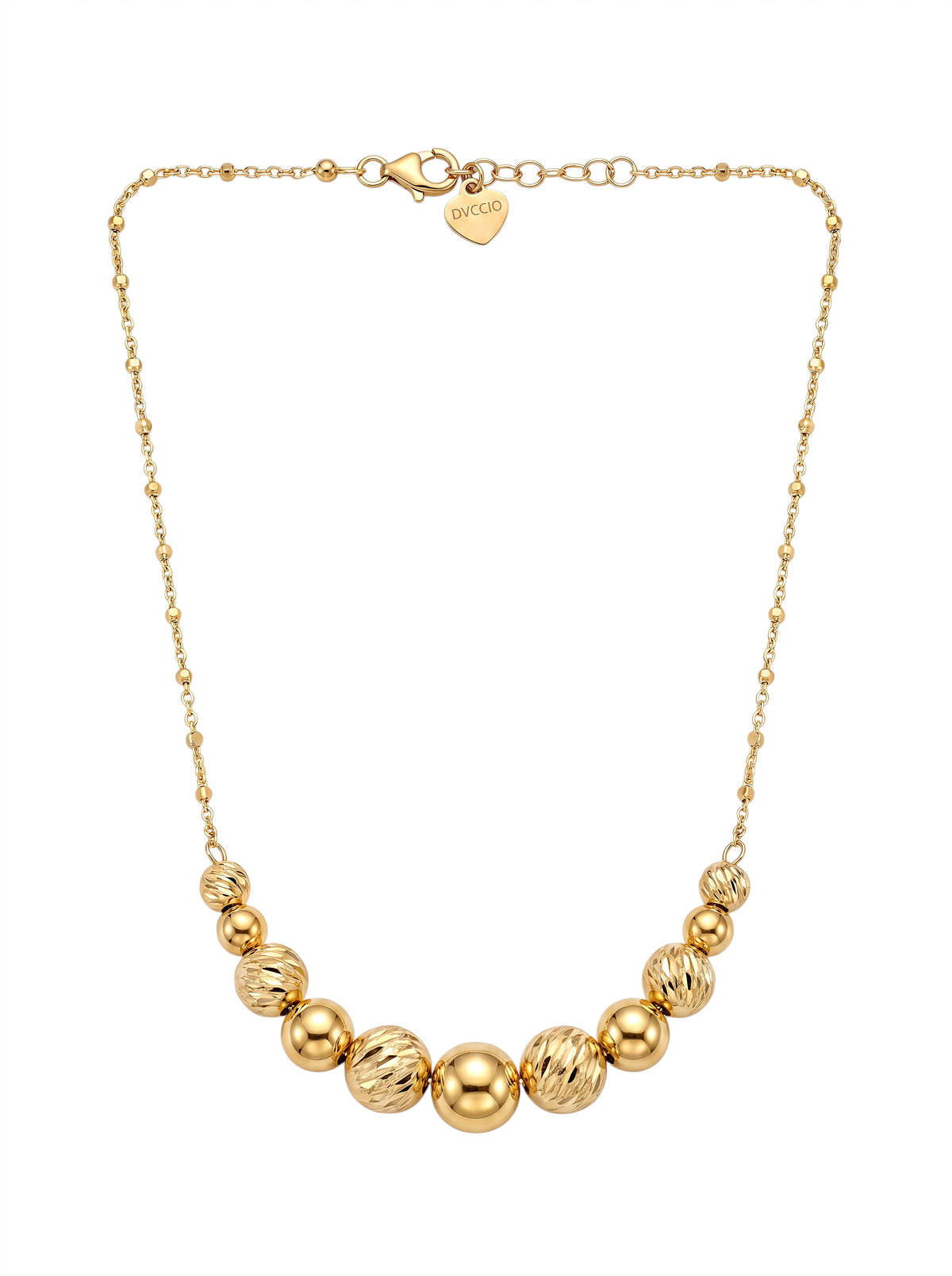 Collana a Sfere Diamantate Rewind Argento 925 Placcata Oro 24KT