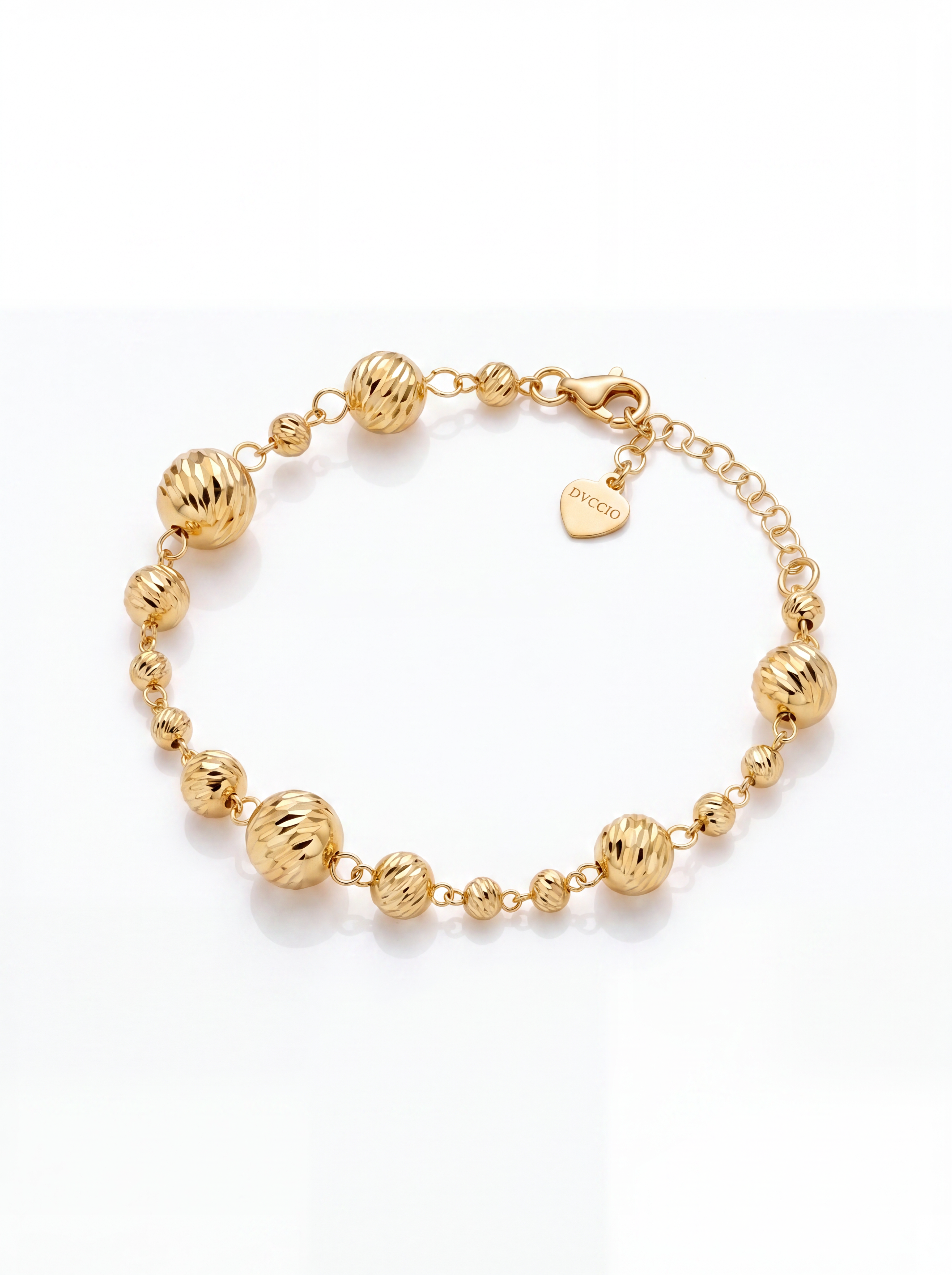 Bracciale a Sfere Diamantate Rewind Argento 925 Placcata Oro 24KT