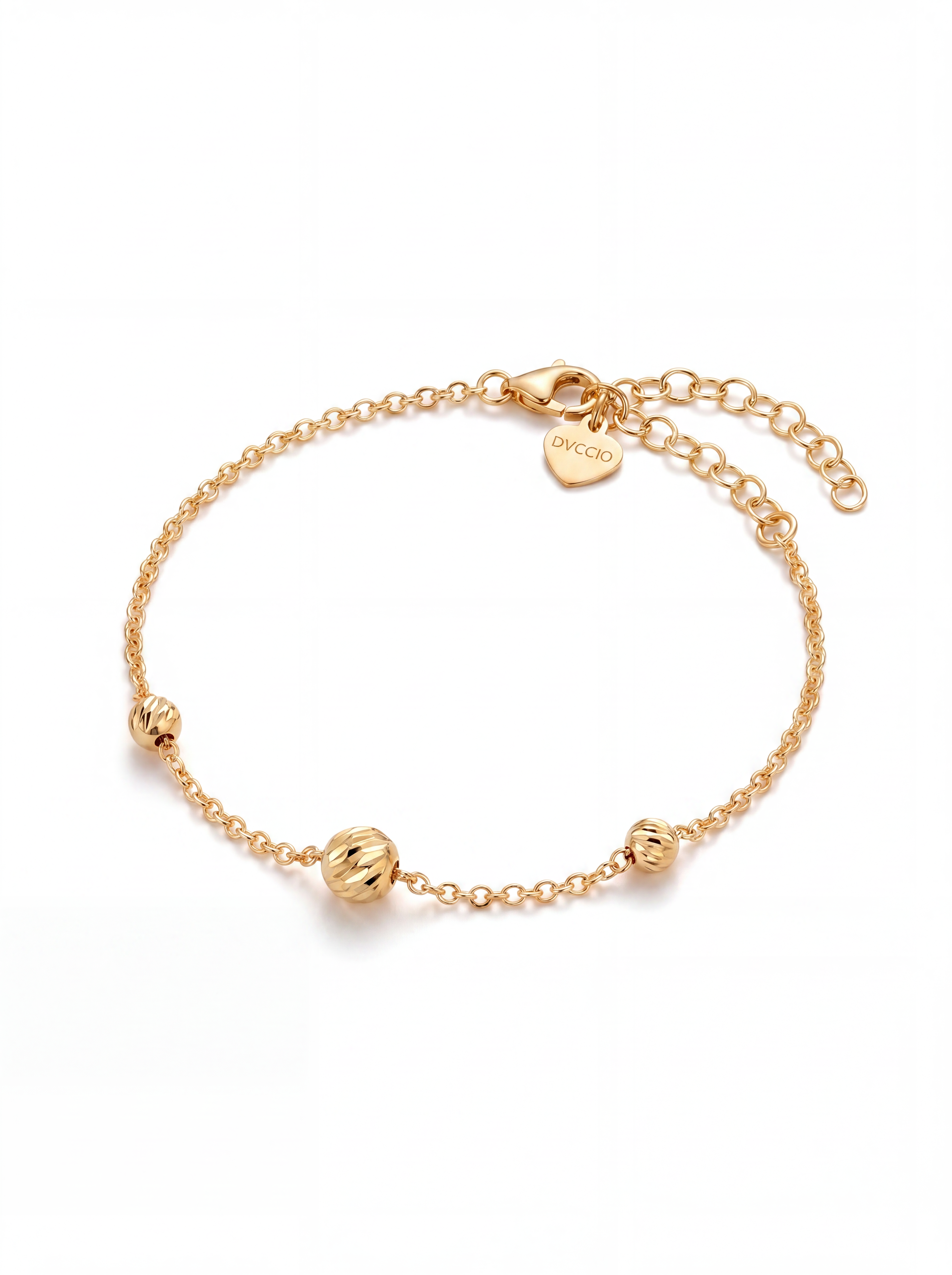 Bracciale a Sfere Diamantate Rewind Argento 925 Placcata Oro 24KT