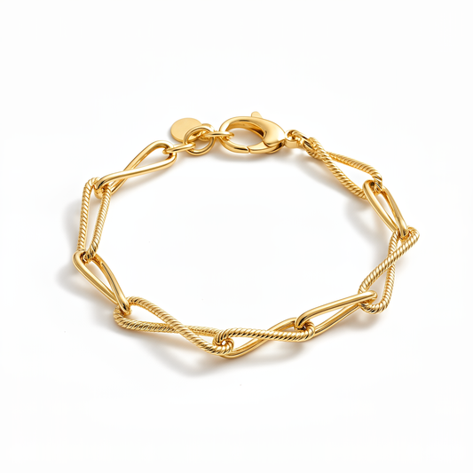 Bracciale Infinito DVCCIO in Argento 925 Laminato Oro 24KT