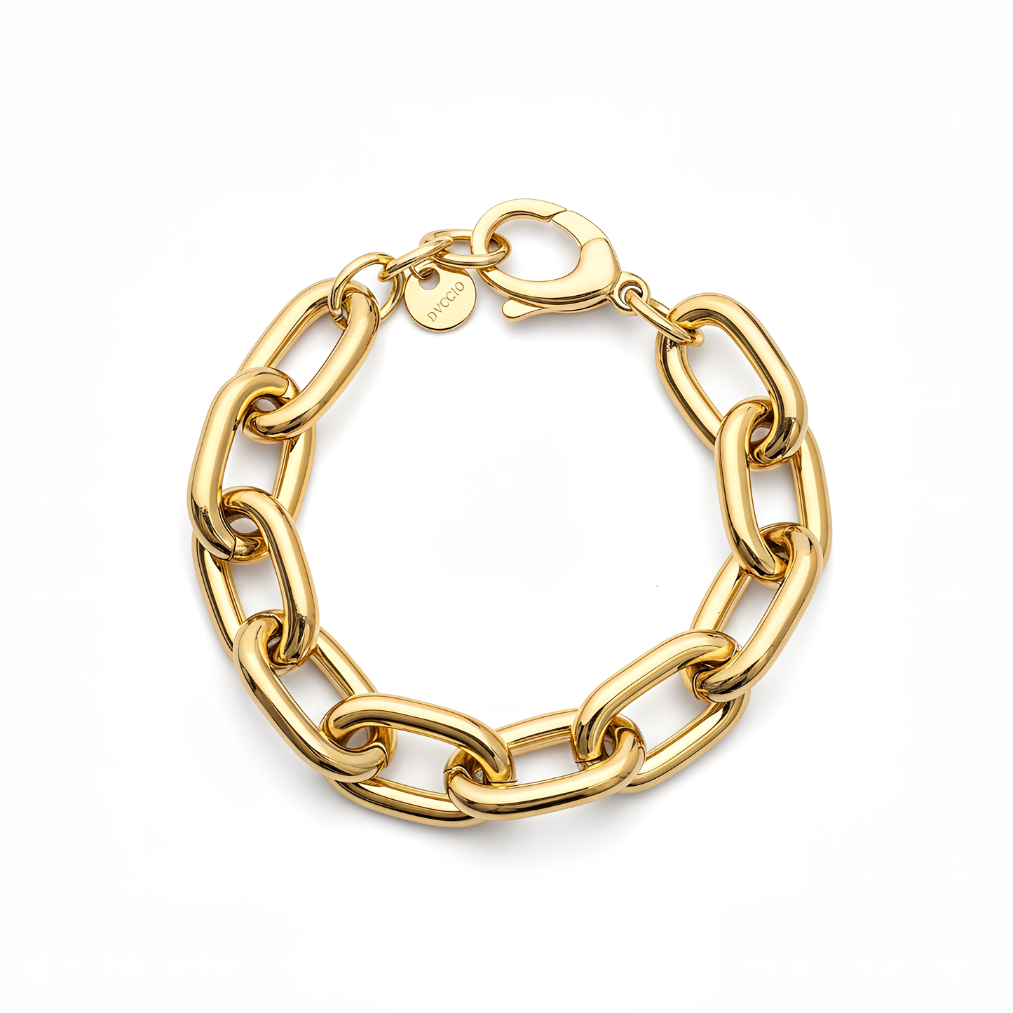 Bracciale Catena DVCCIO in Argento 925 Laminato Oro 24KT