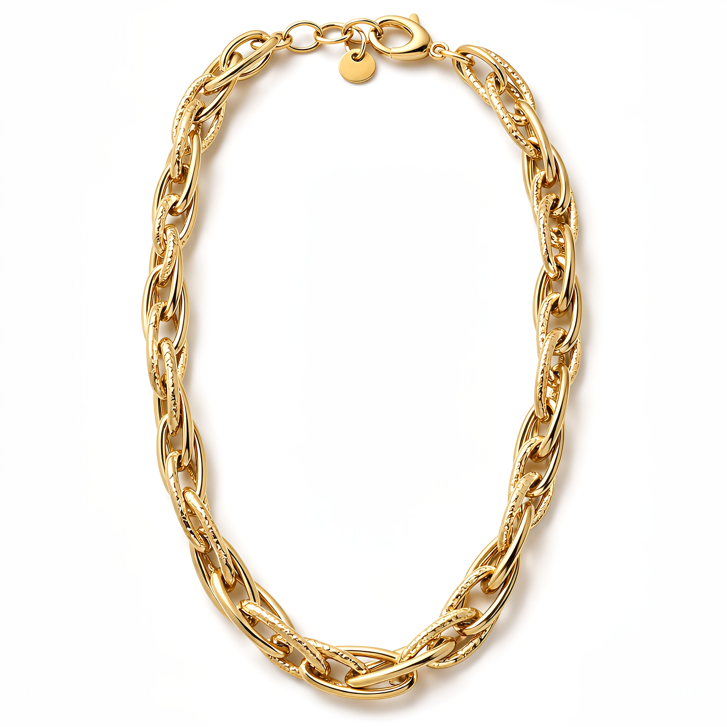 Collana a Catena DVCCIO in Argento 925 Laminato Oro 24KT