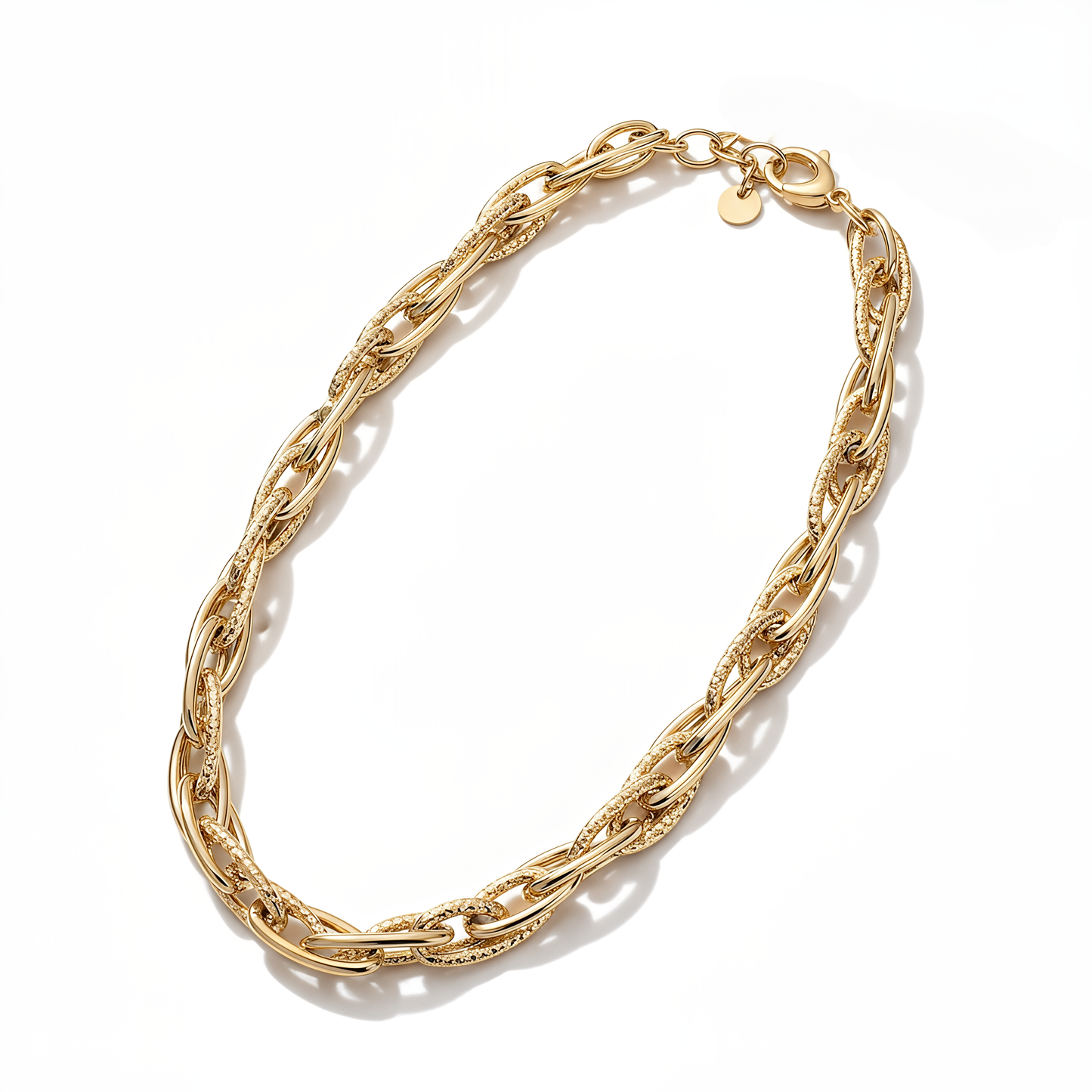 Collana a Catena DVCCIO in Argento 925 Laminato Oro 24KT