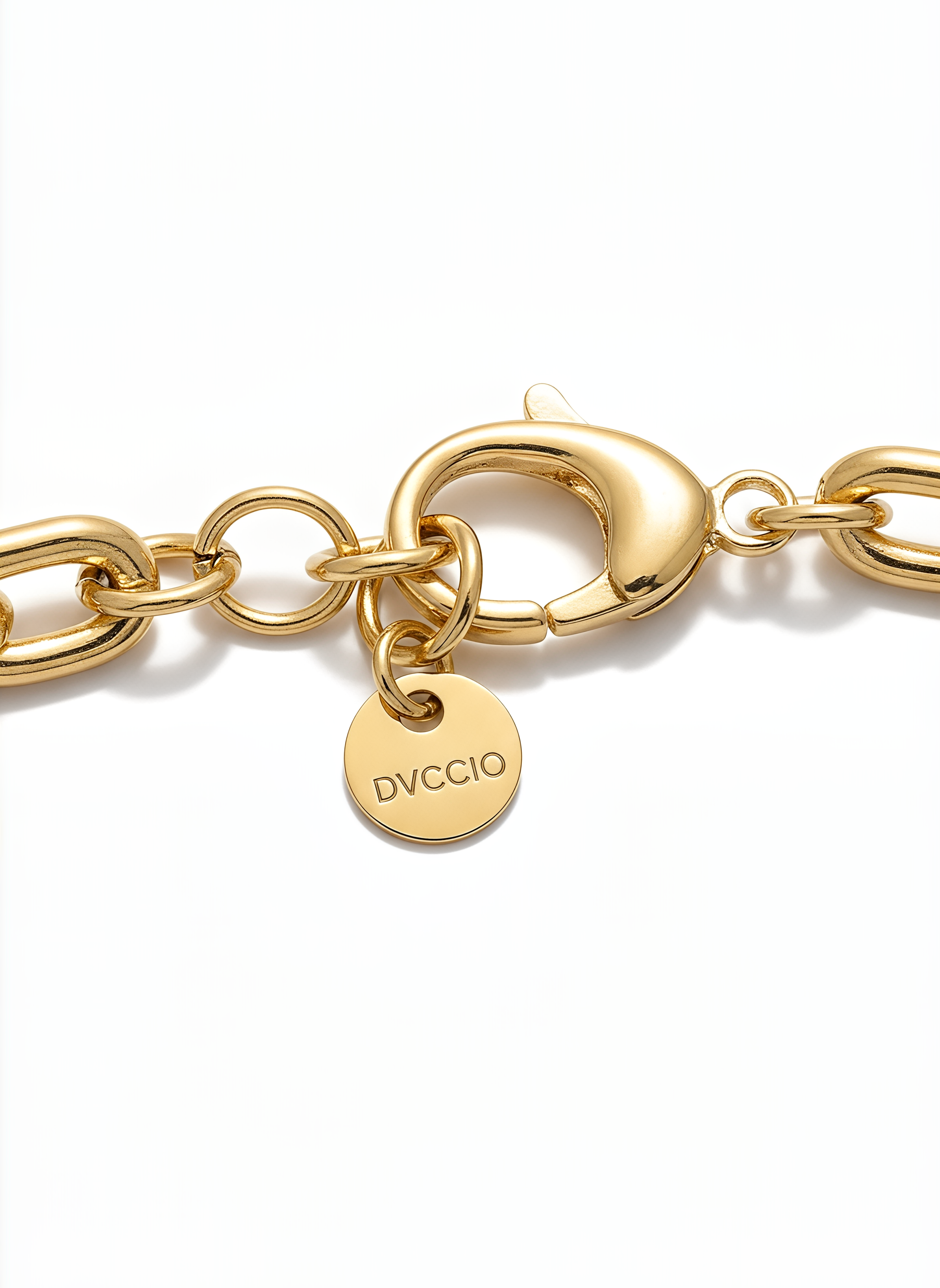 Collana a Catena DVCCIO in Argento 925 Laminato Oro 24KT